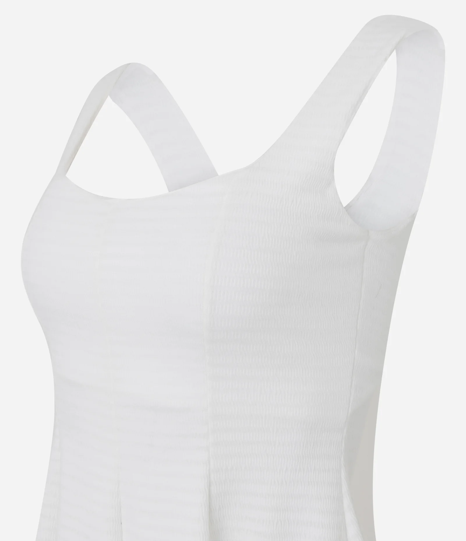 Blusa Peplum Texturizada com Alça Larga Branco 2