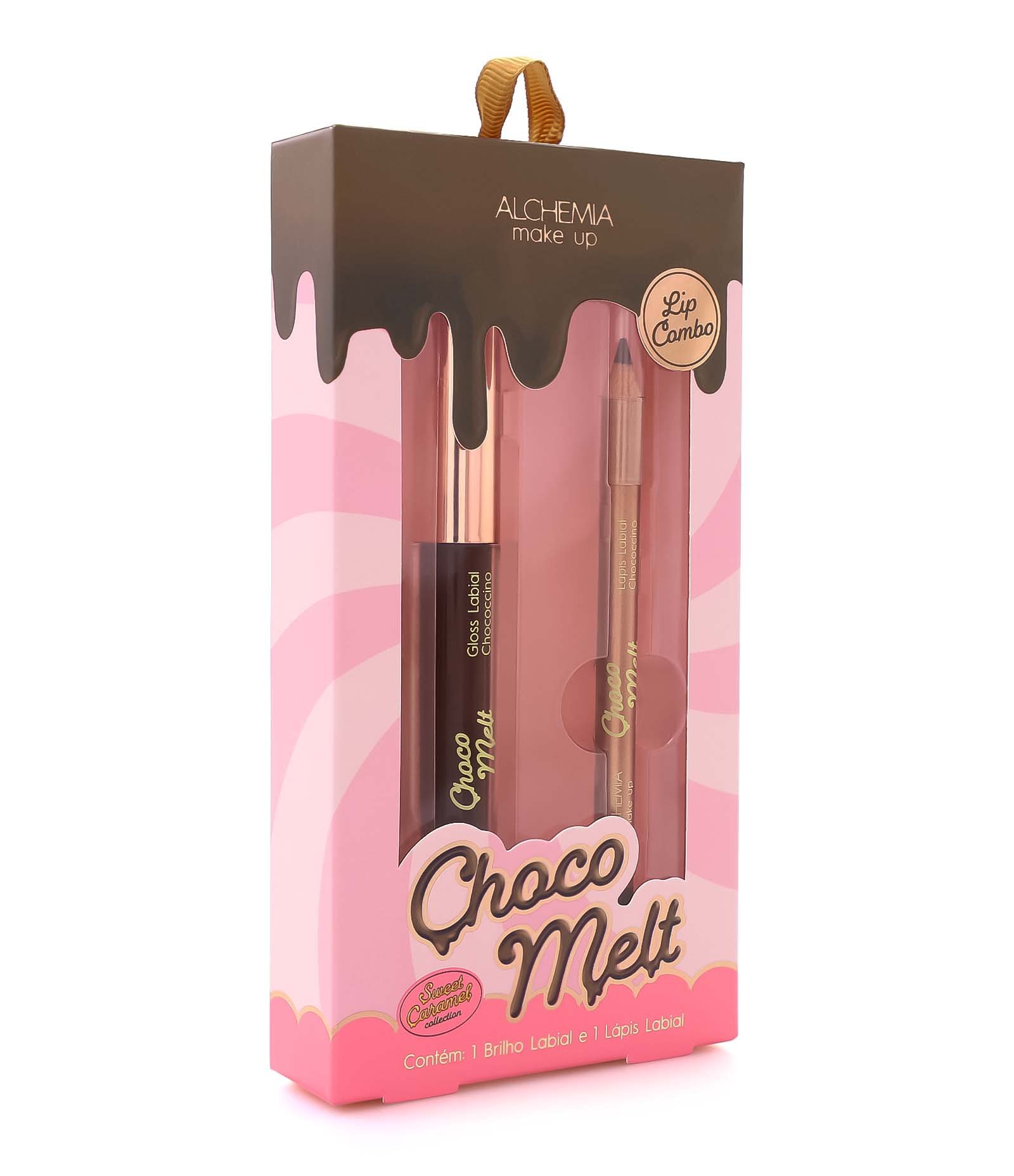 Lip Combo com 1 Gloss Labial e 1 Lapis Labial  Choco Melt Alchemia KIT 2