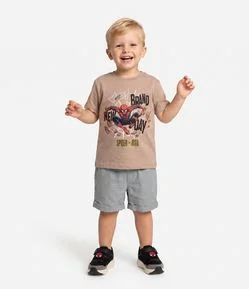 Bermuda Infantil Em Linho Com Barrinha Dobrada - Tam 1 a 6 Anos