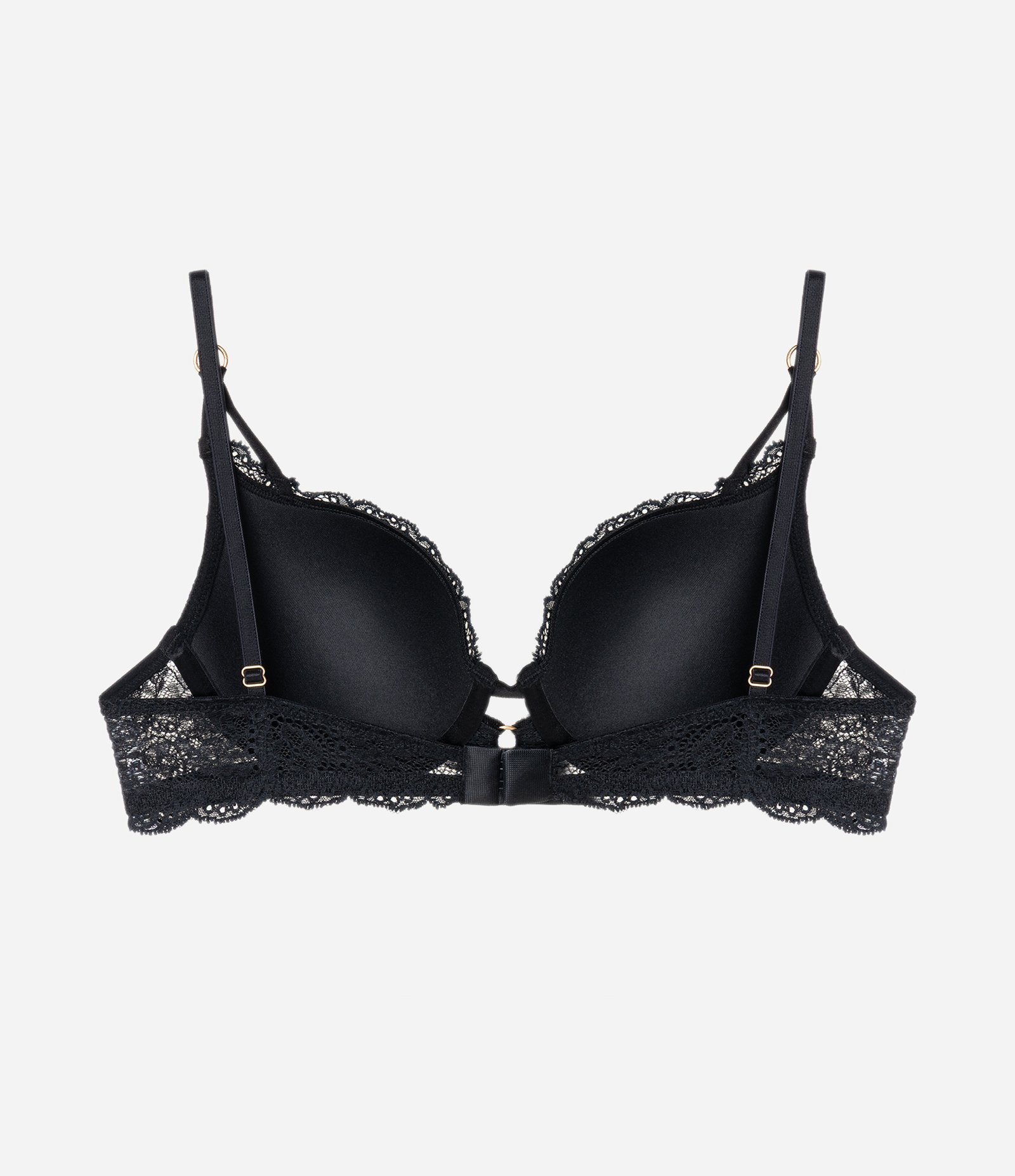 Sutiã Meia Taça com Bojo em Renda Floral Preto 6
