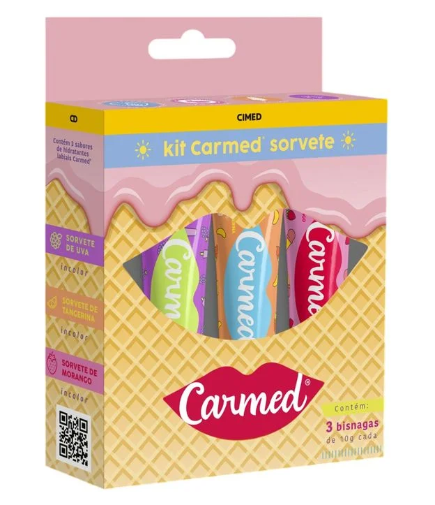 kit Hidratante Labial Sorvete Carmed
