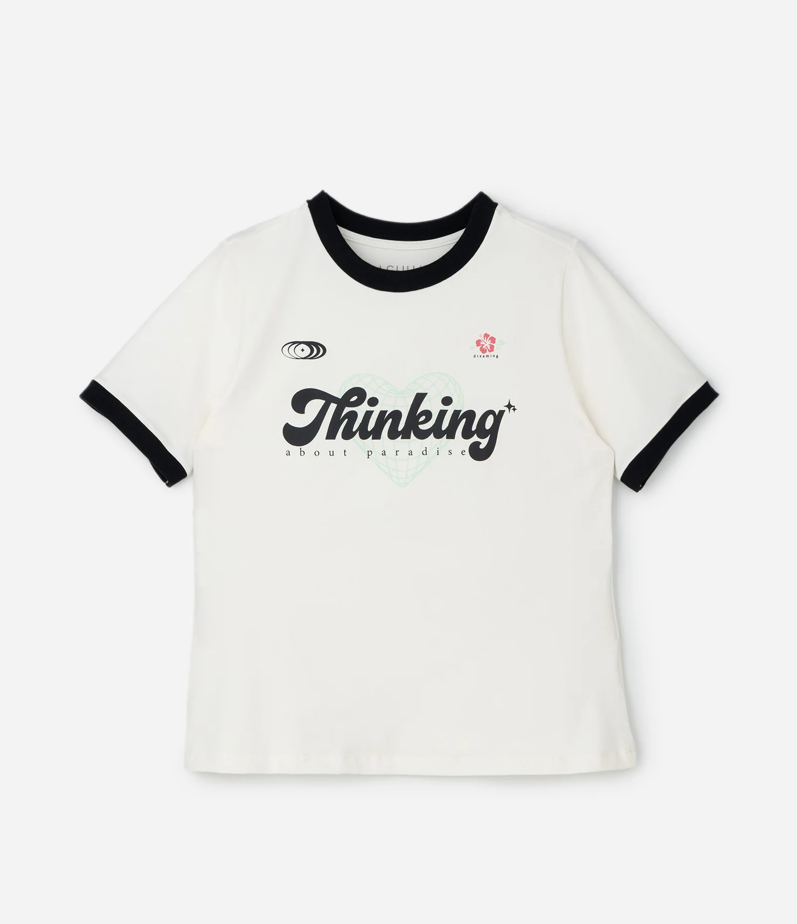 Camiseta Baby Look com Estampa Lettering Curve & Plus Size Branco 1