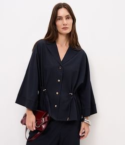 Camisa Alfaiatada com Estampa Listrada