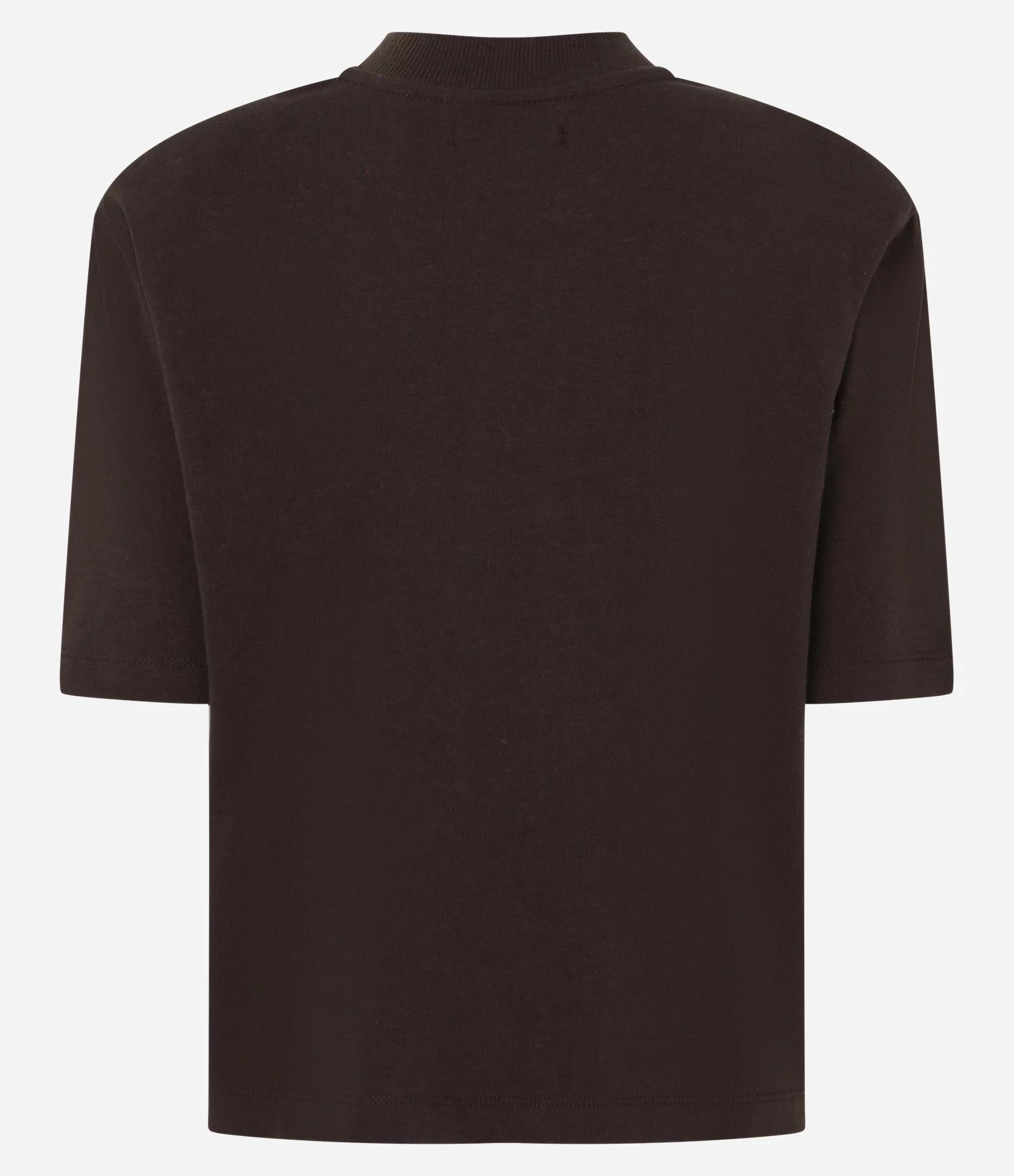 Camiseta Estruturada em Algodão com Ombreiras Marrom 6