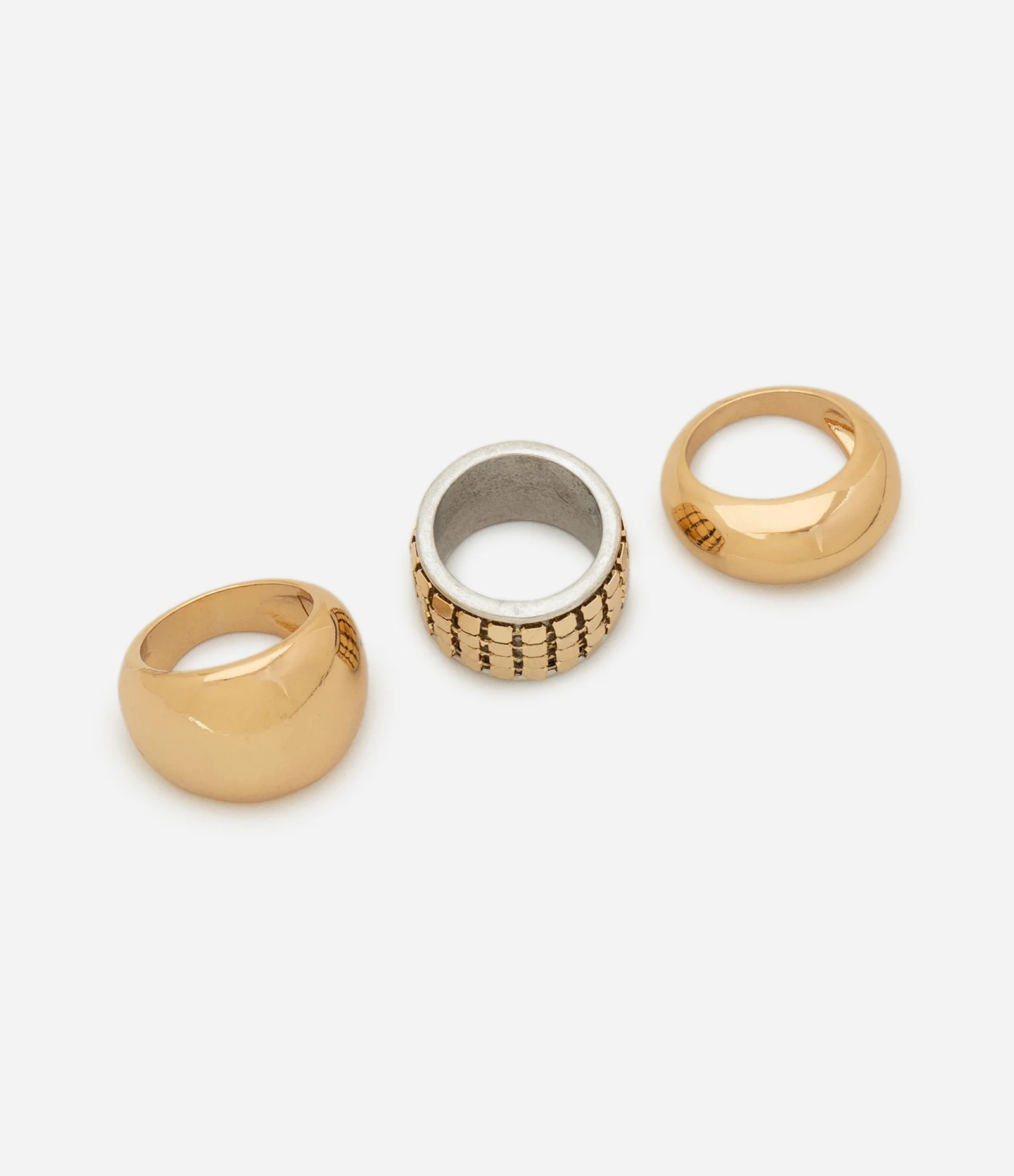 Kit 03 Anéis Robustos Metalizados Multicores 1