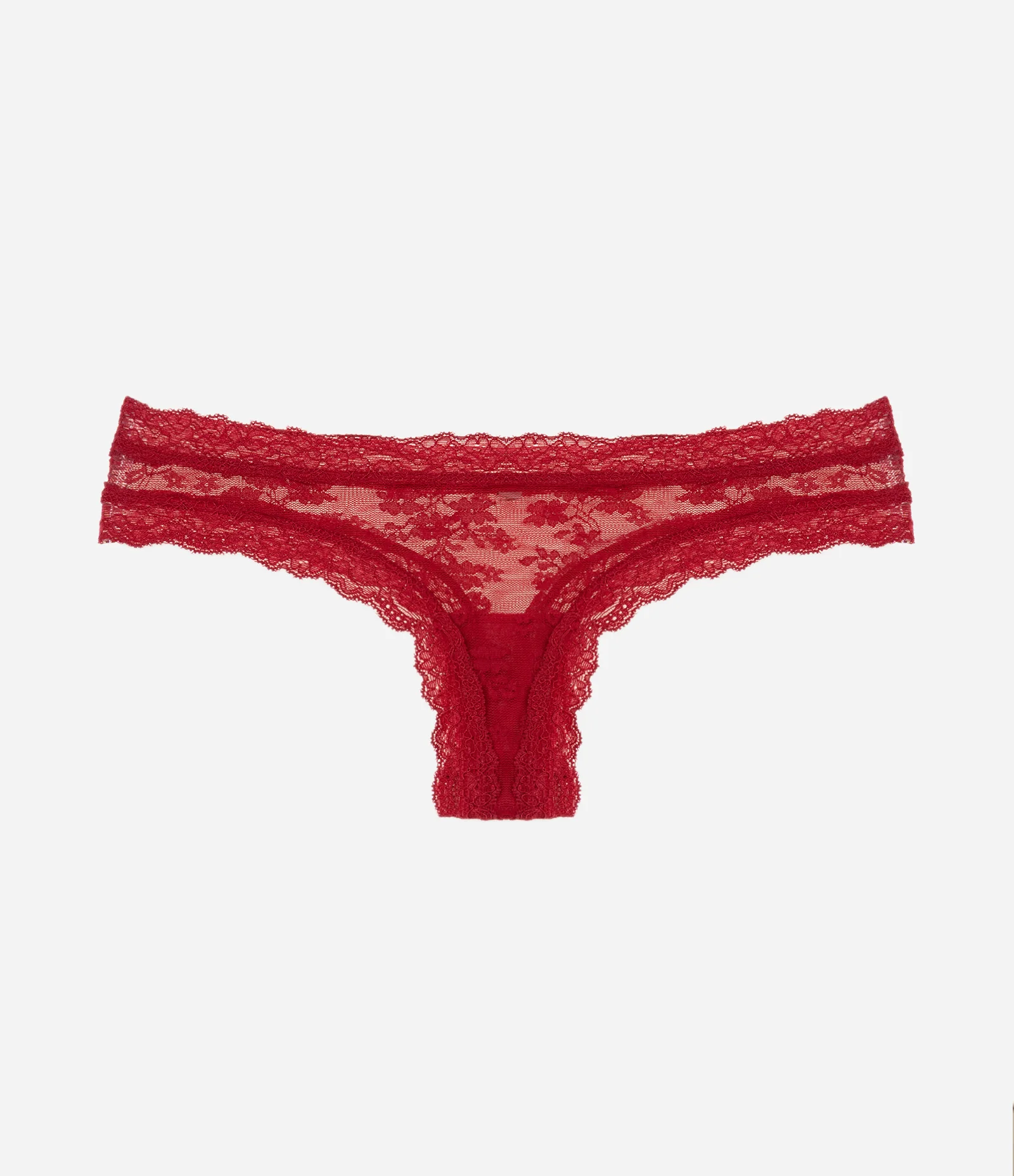 Calcinha Biquíni Fio em Laise com Emabalgem Presenteável Vermelho 1