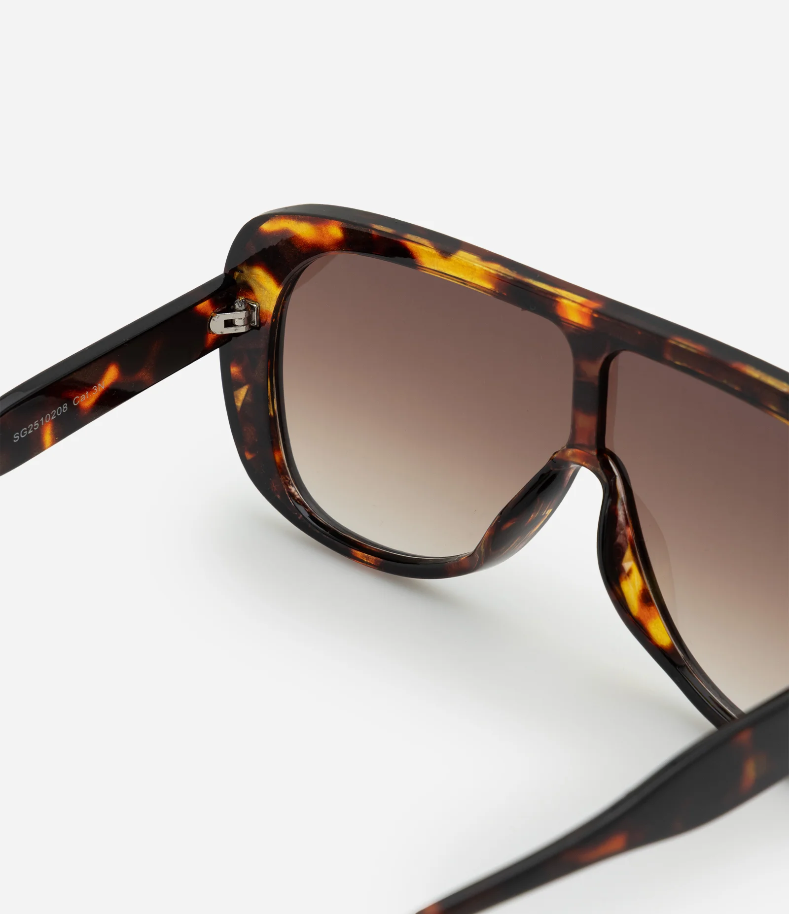 Óculos de Sol Máscara com Lentes Amplas Marrom 1