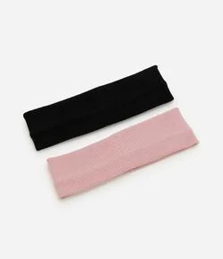 Kit de 02 Faixas de Cabelo Caneladas