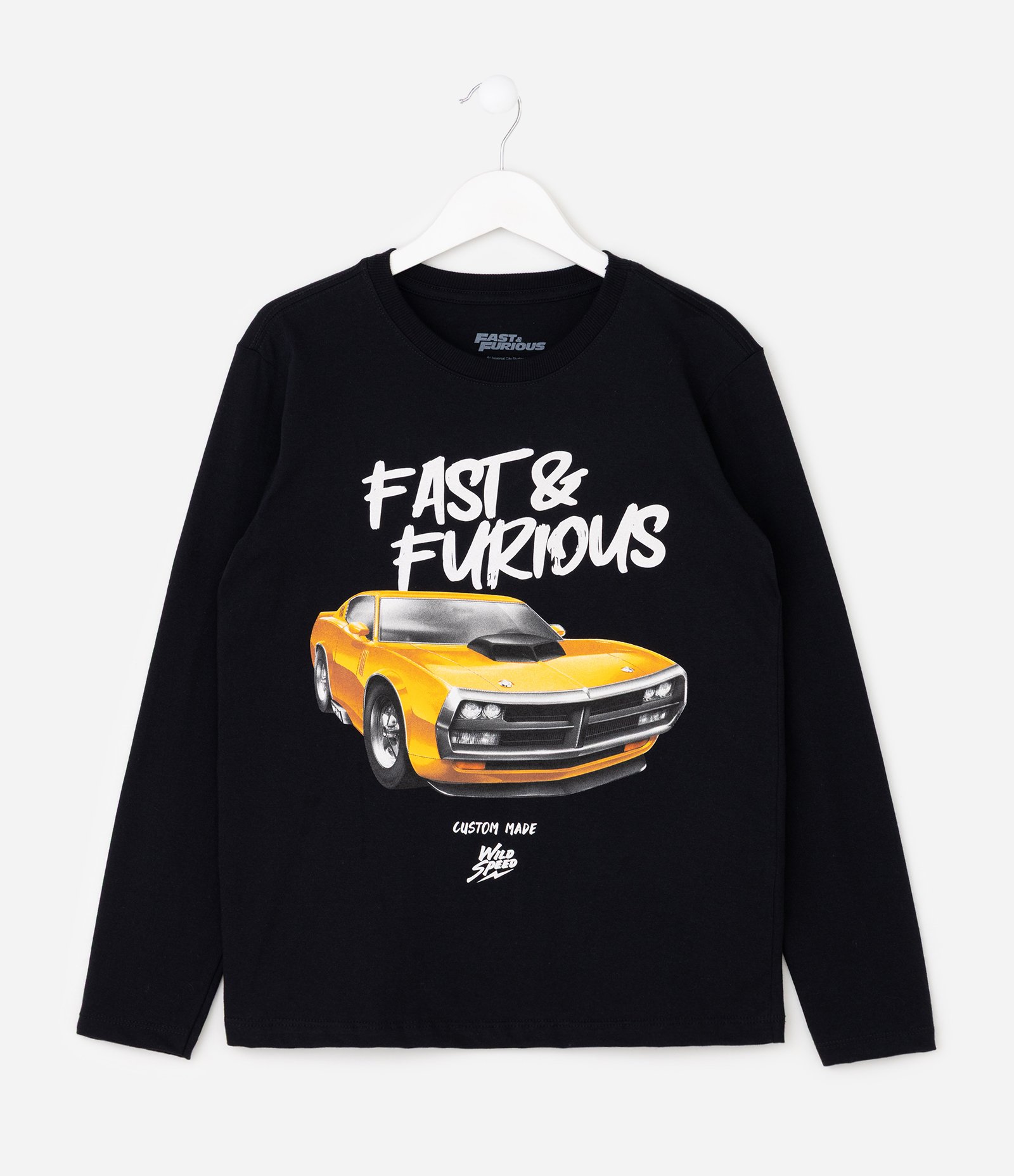 Camiseta Manga Longa Velozes & Furiosos - Tam 5 a 14 Anos Preto 1