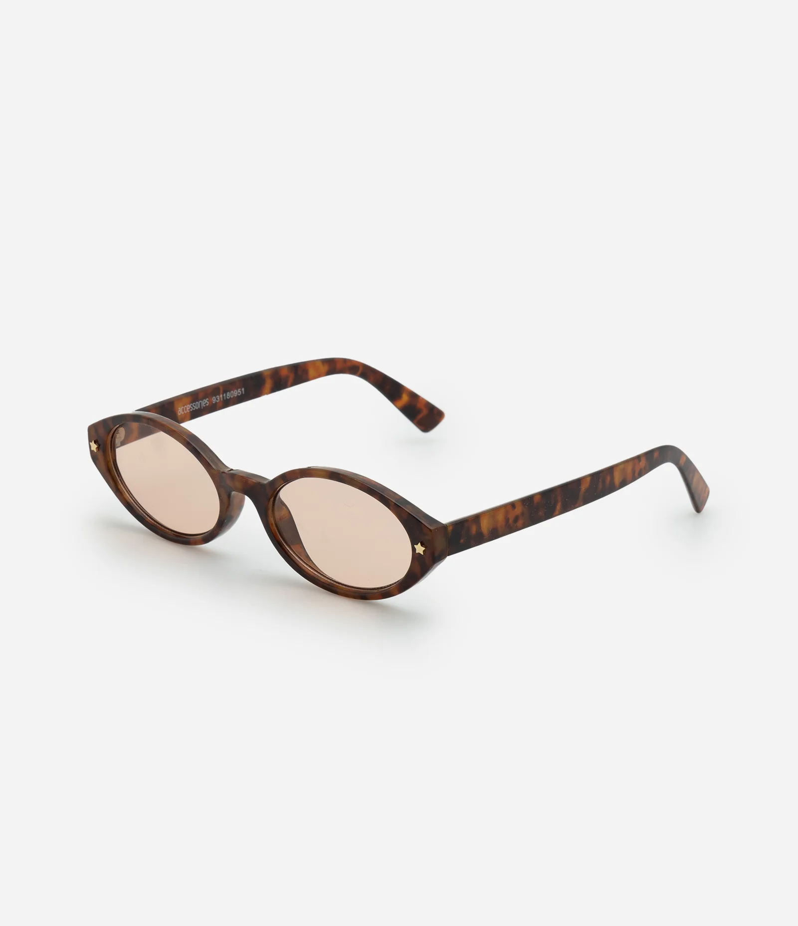 Óculos de Sol Redondo com Estampa Animal Print Marrom 1