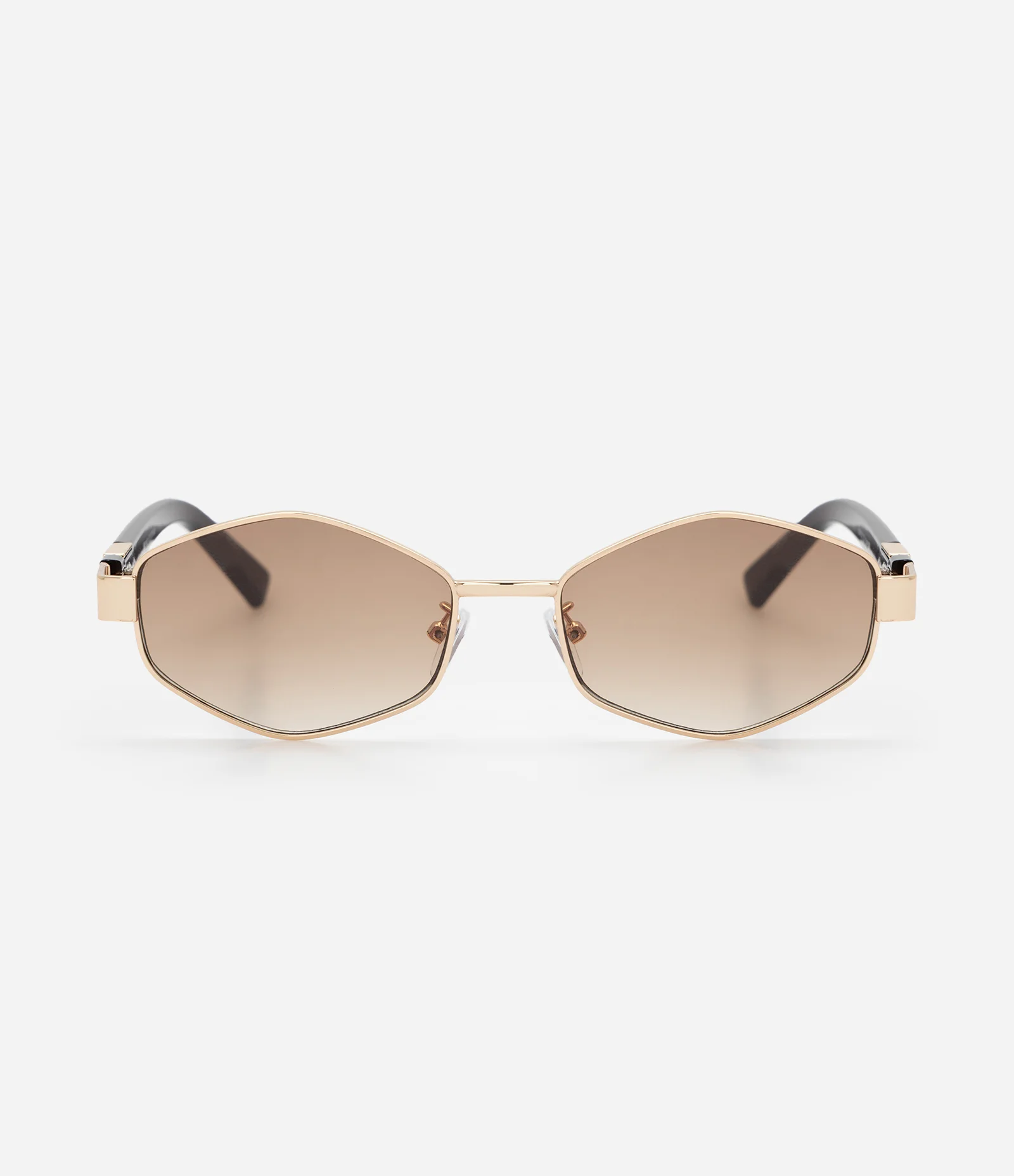 Óculos de Sol Geométrico com Corrente Dourado 2