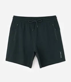 Bermuda Esportiva Texturizada com Bolsos de Zíper