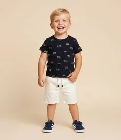 Camiseta Infantil com Estampa Cachorro Linguicinha - Tam 1 a 4 Anos