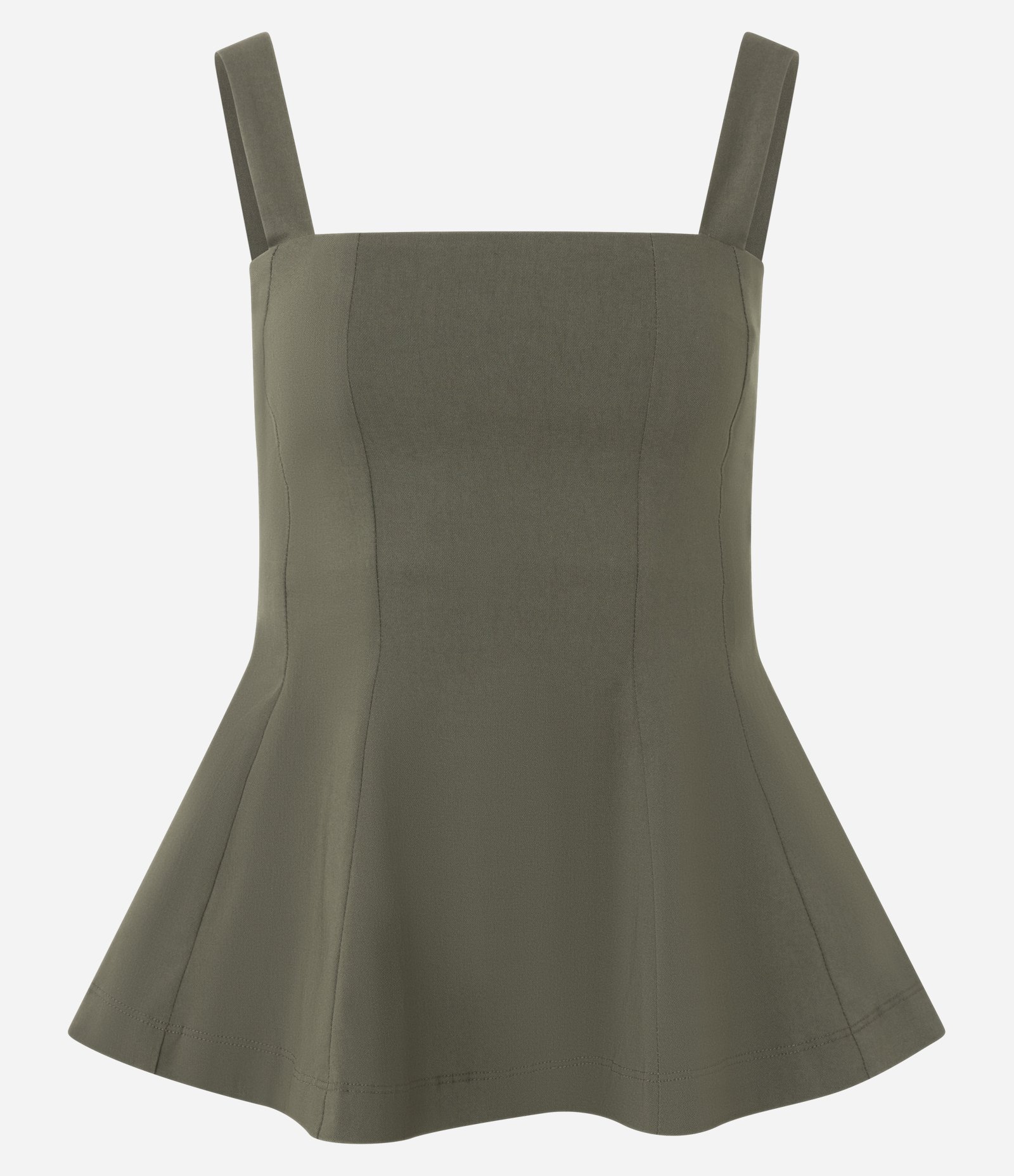 Blusa Peplum em Bengaline com Alça Larga Verde 5