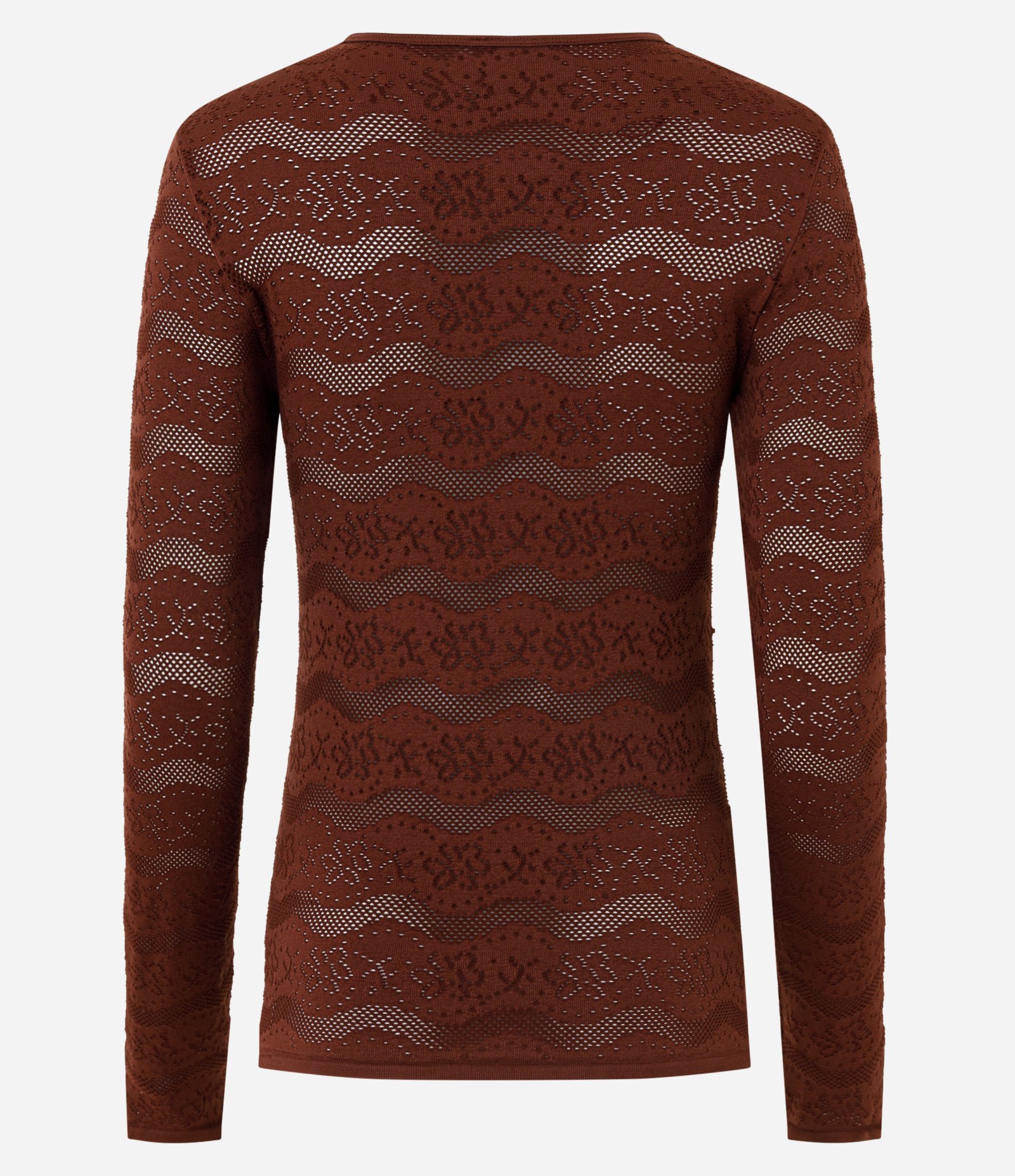 Blusa Segunda Pele Seamless em Poliamida com Textura Bordô 7