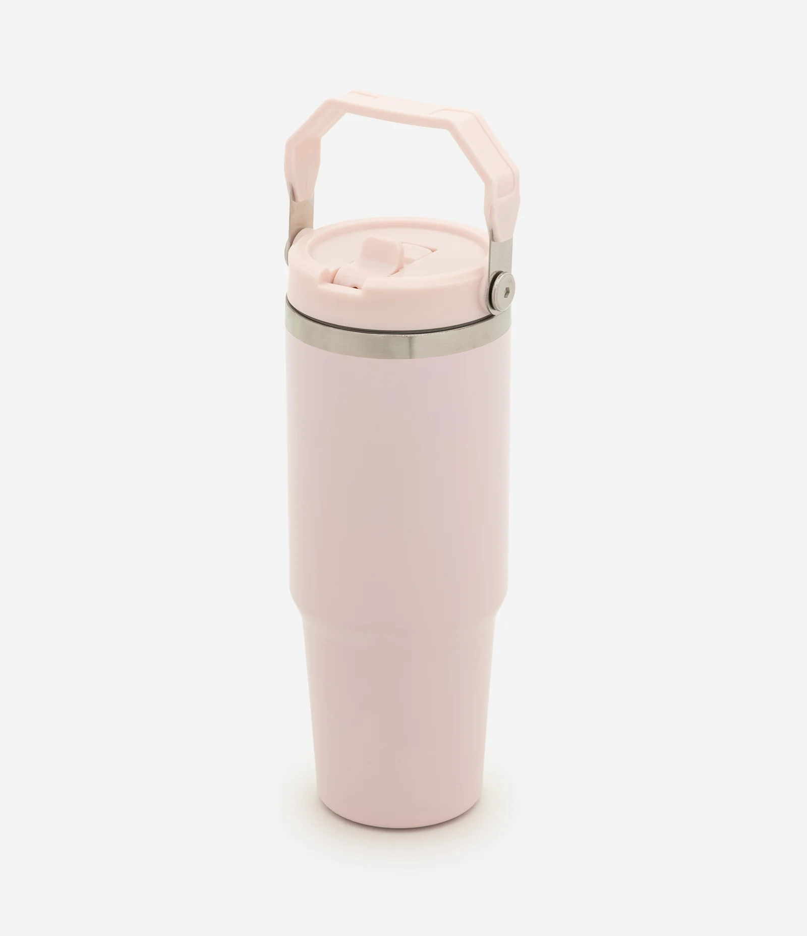 Garrafa Térmica com Canudo e Alça 900ml Rosa 1