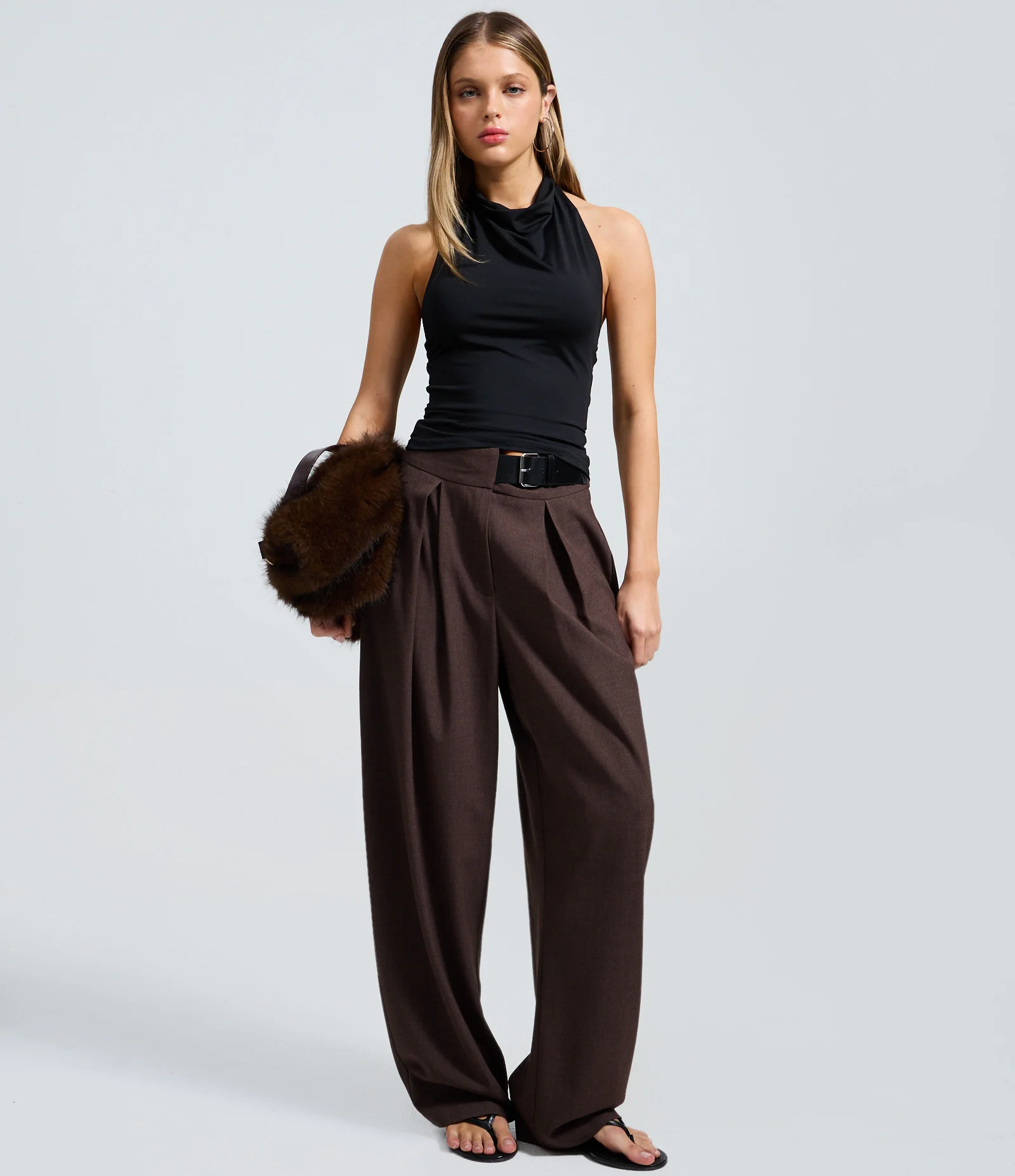 Blusa Frente Única em Microfibra Preto 2