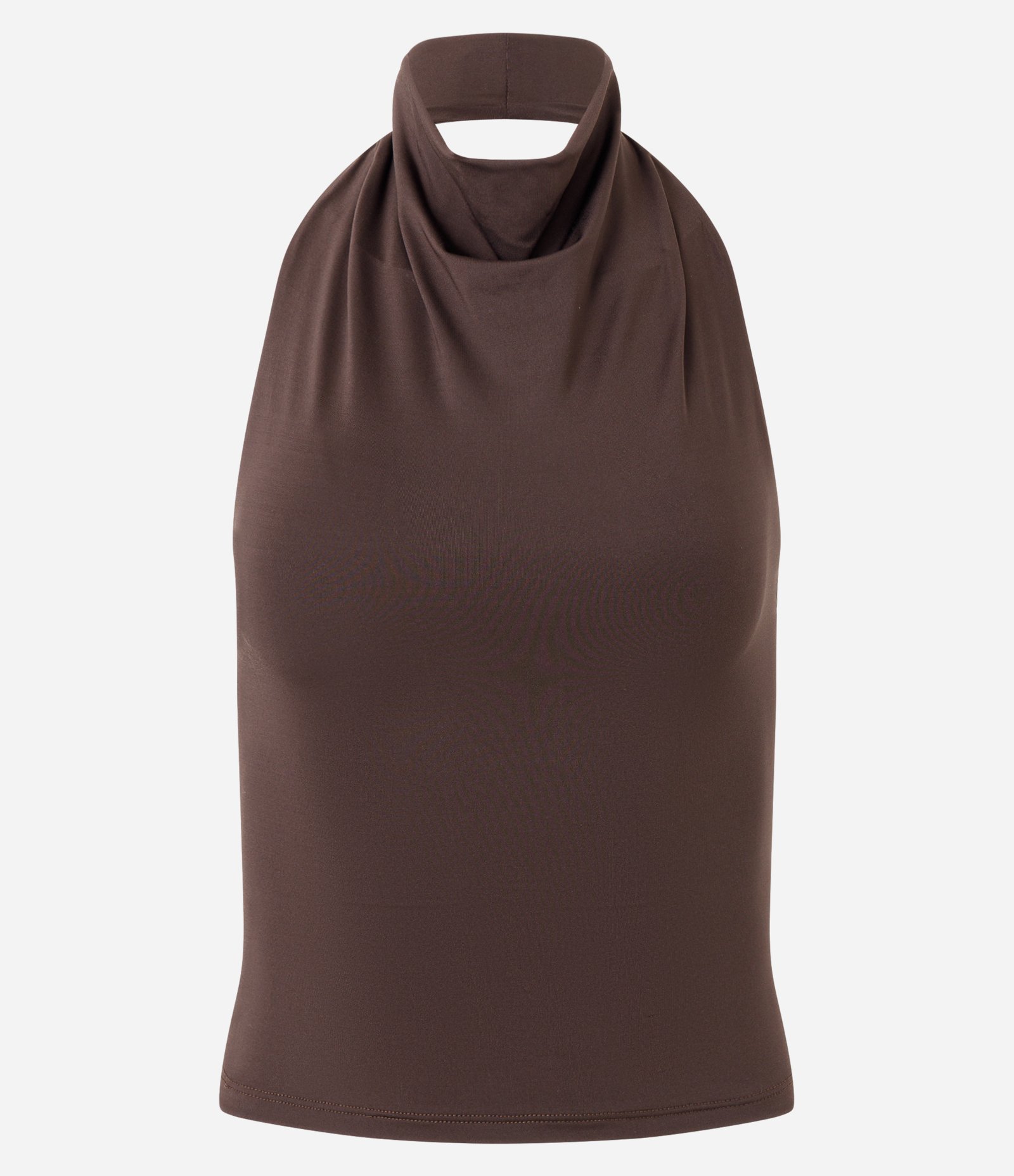 Blusa Frente Única em Microfibra Marrom 5