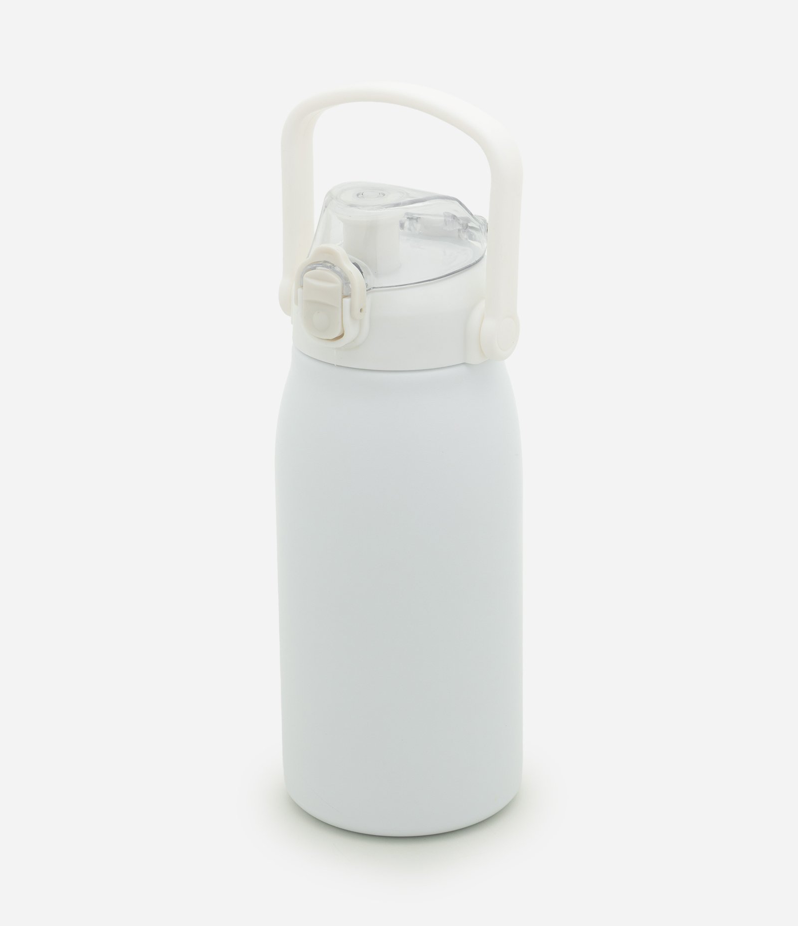 Garrafa Térmica em Aço Inoxidável com Canudo e Trava Off White 1