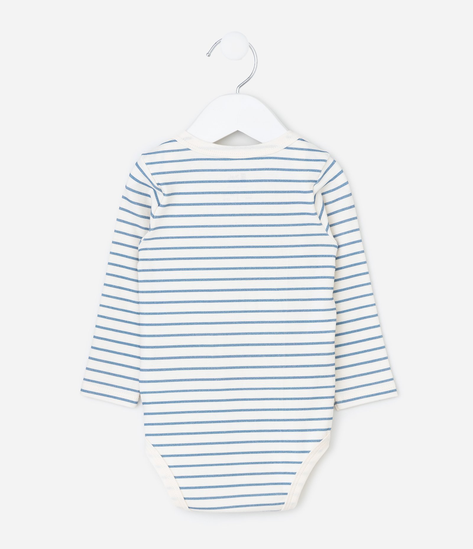 Body Infantil Listrada com Lettering Xodozinho – Tam RN a 18 Meses Off White/Azul 2