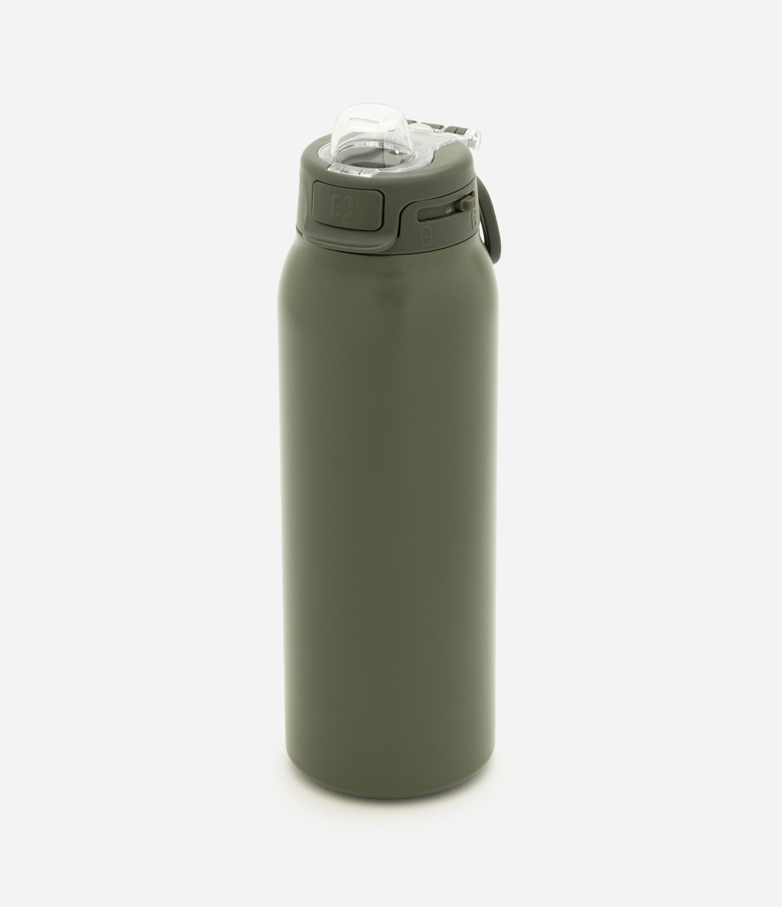 Garrafa Térmica em Metal com Tampa e Canudo 700 ml Verde Escuro 1