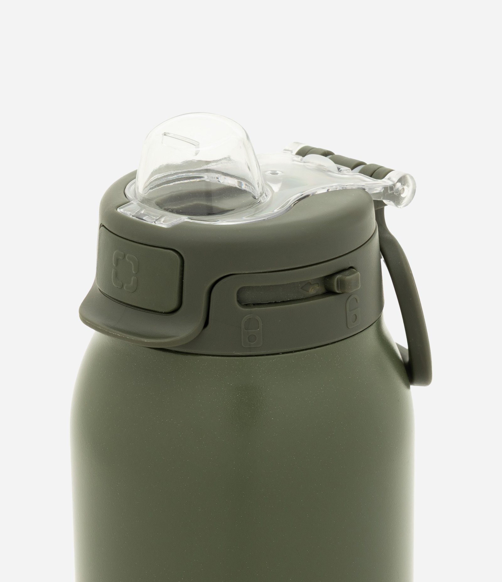Garrafa Térmica em Metal com Tampa e Canudo 700 ml Verde Escuro 4