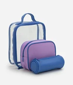 Kit 03 Necessaires Funcionais com Tamanhos Variados