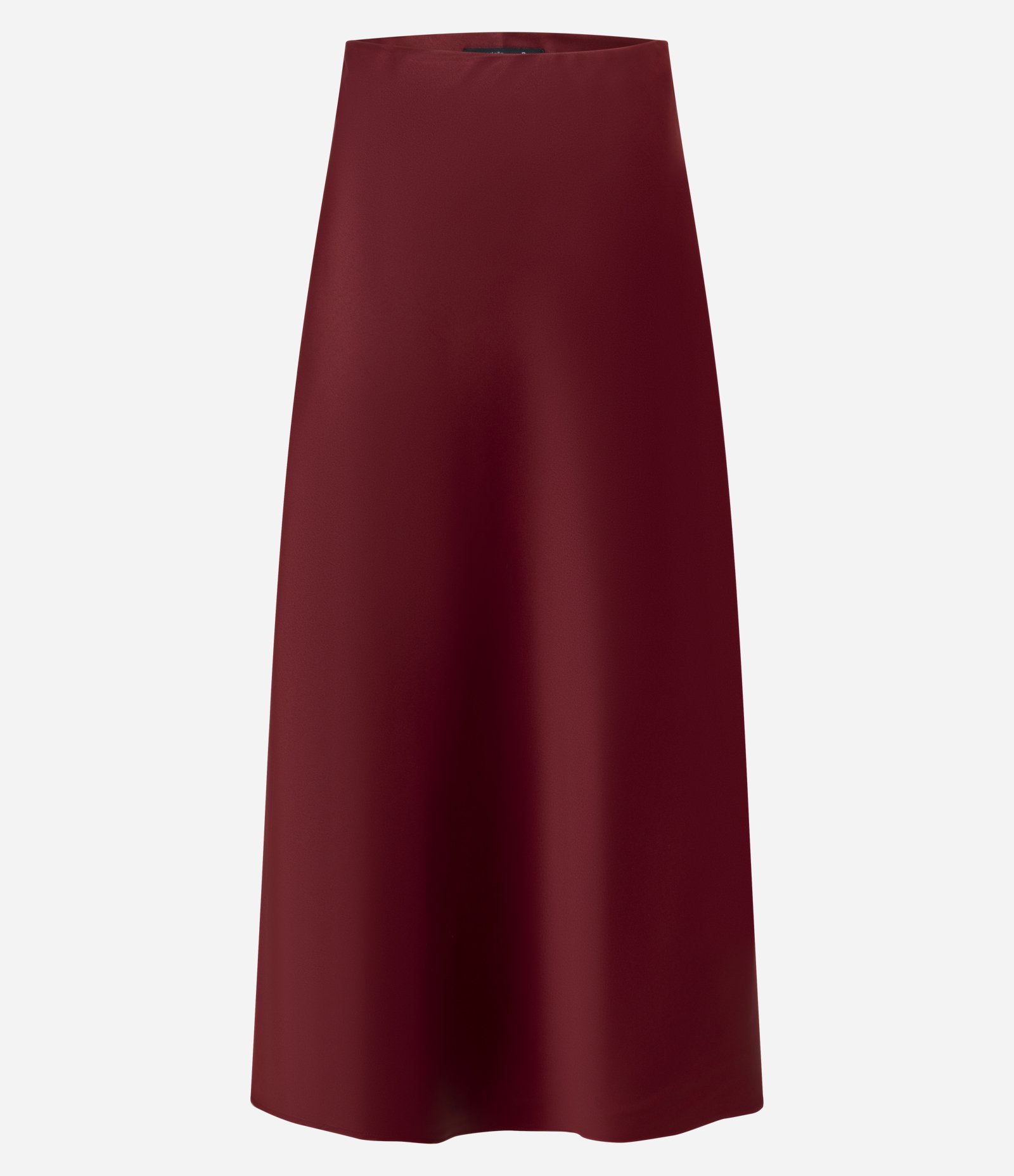 Saia Midi Acetinada Lisa Evasê Vermelho 5