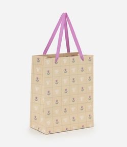 Embalagem de Presente Pequena com Estampa de Tulipas