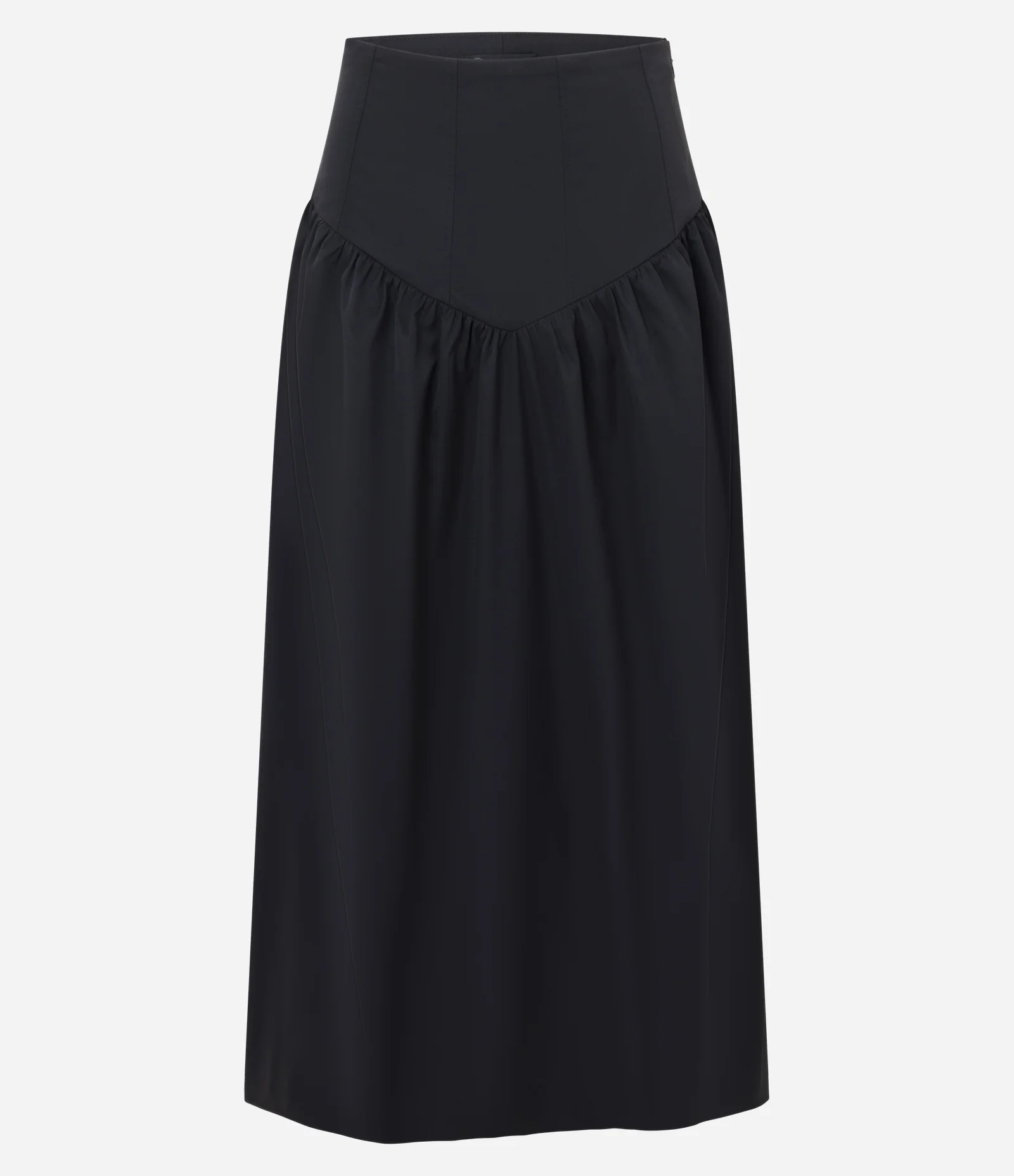 Saia Longa com Cós Corset Largo Preto 1