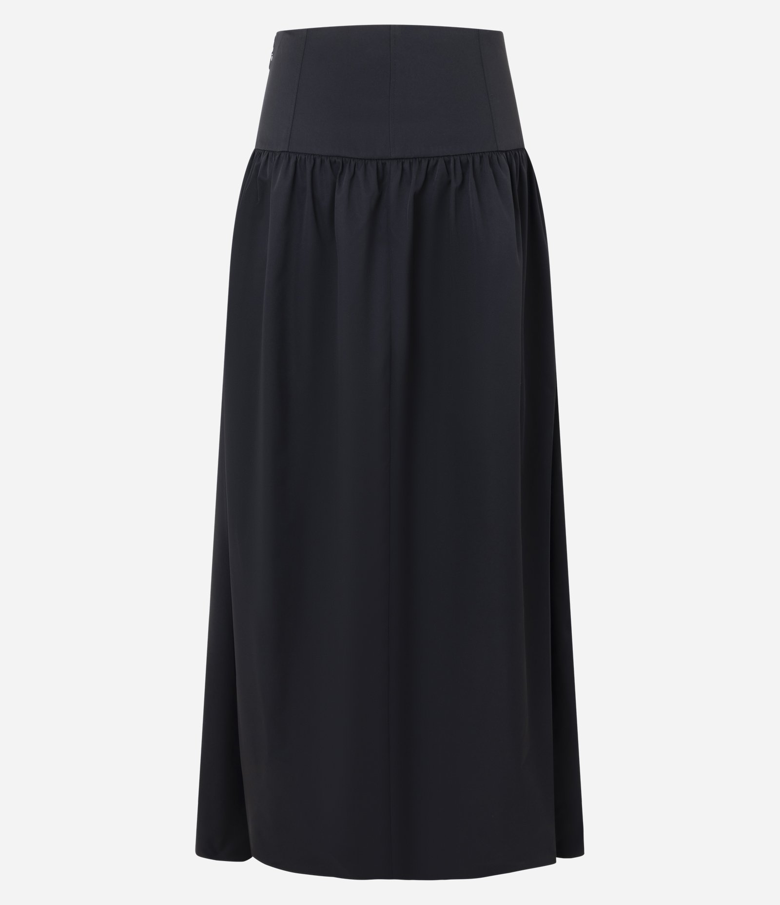Saia Longa com Cós Corset Largo Preto 2