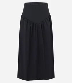 Saia Longa com Cós Corset Largo