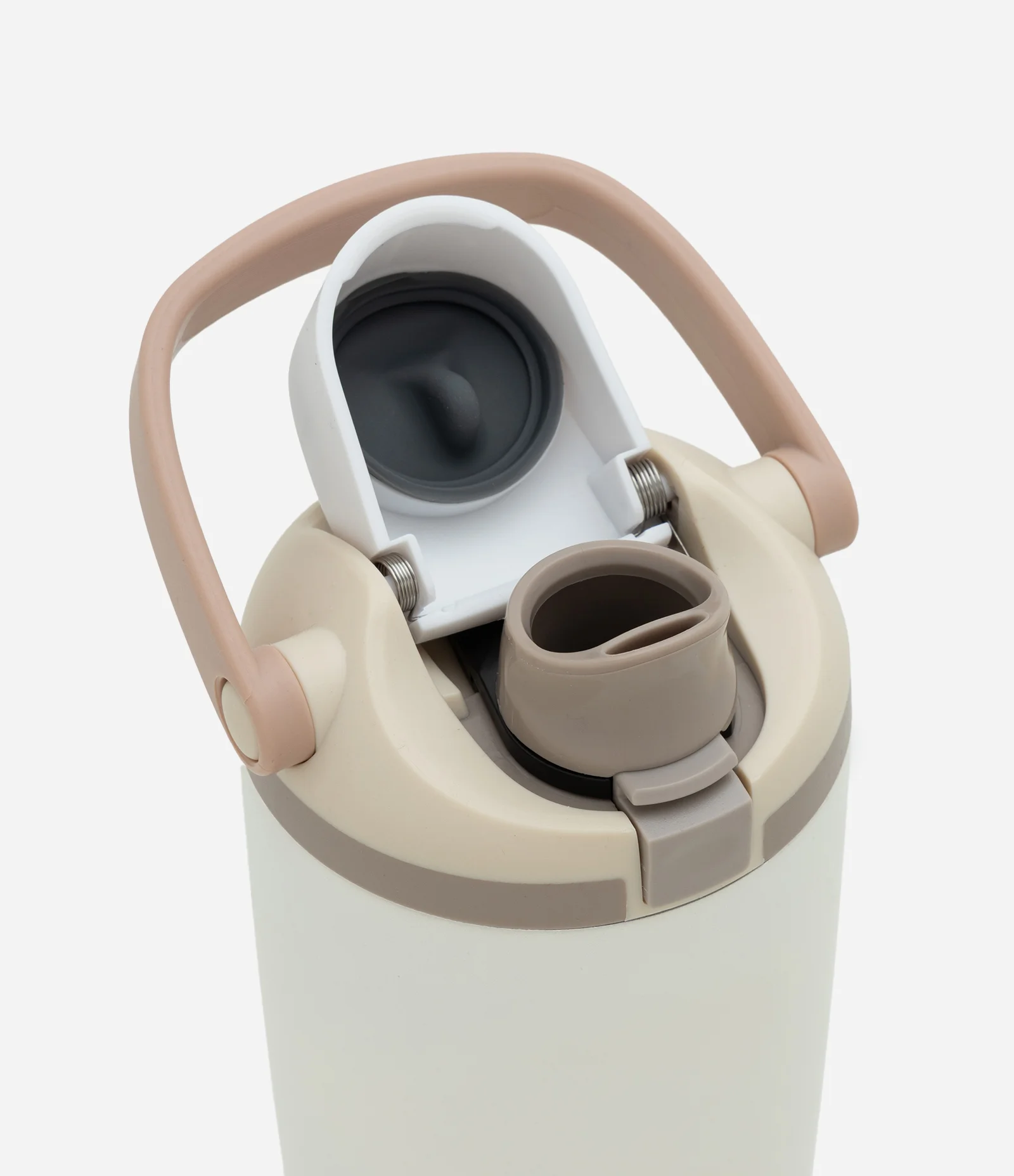 Garrafa Térmica em Aço Inoxidável com Trava na Tampa Off White 2