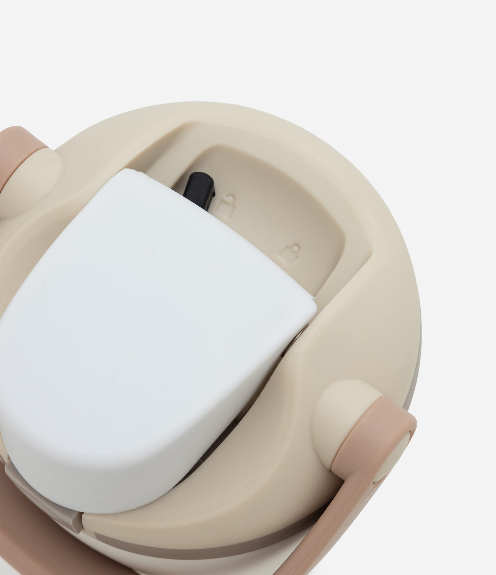 Garrafa Térmica em Aço Inoxidável com Trava na Tampa Off White 3