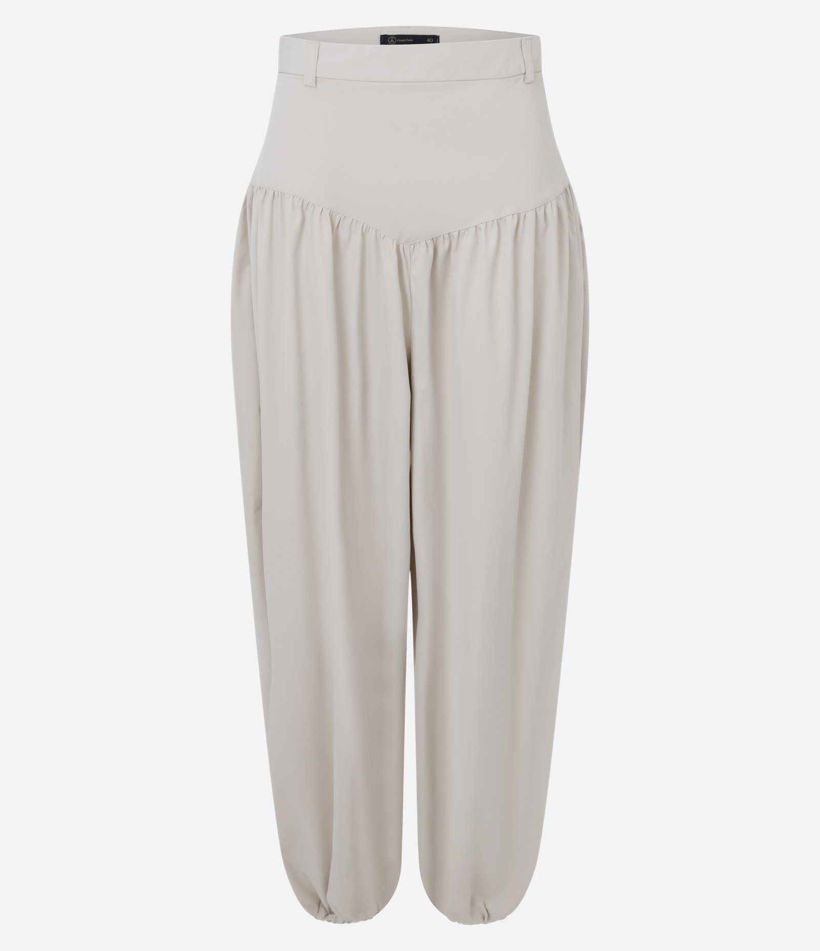 Calça Aladim Alfaiatada com Cós Largo Cinza 1