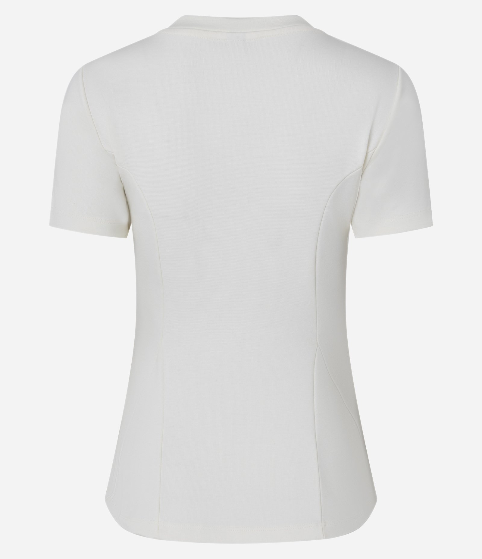 Blusa Peplum em Ponto Roma e Gola Redonda Off White 2