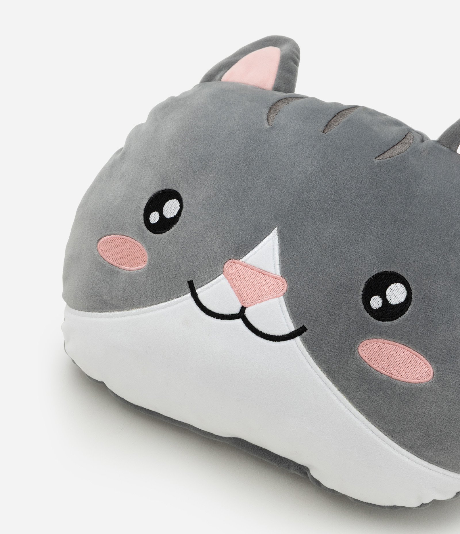 Almofada Estampa de Gato com Cobertor Cinza 6