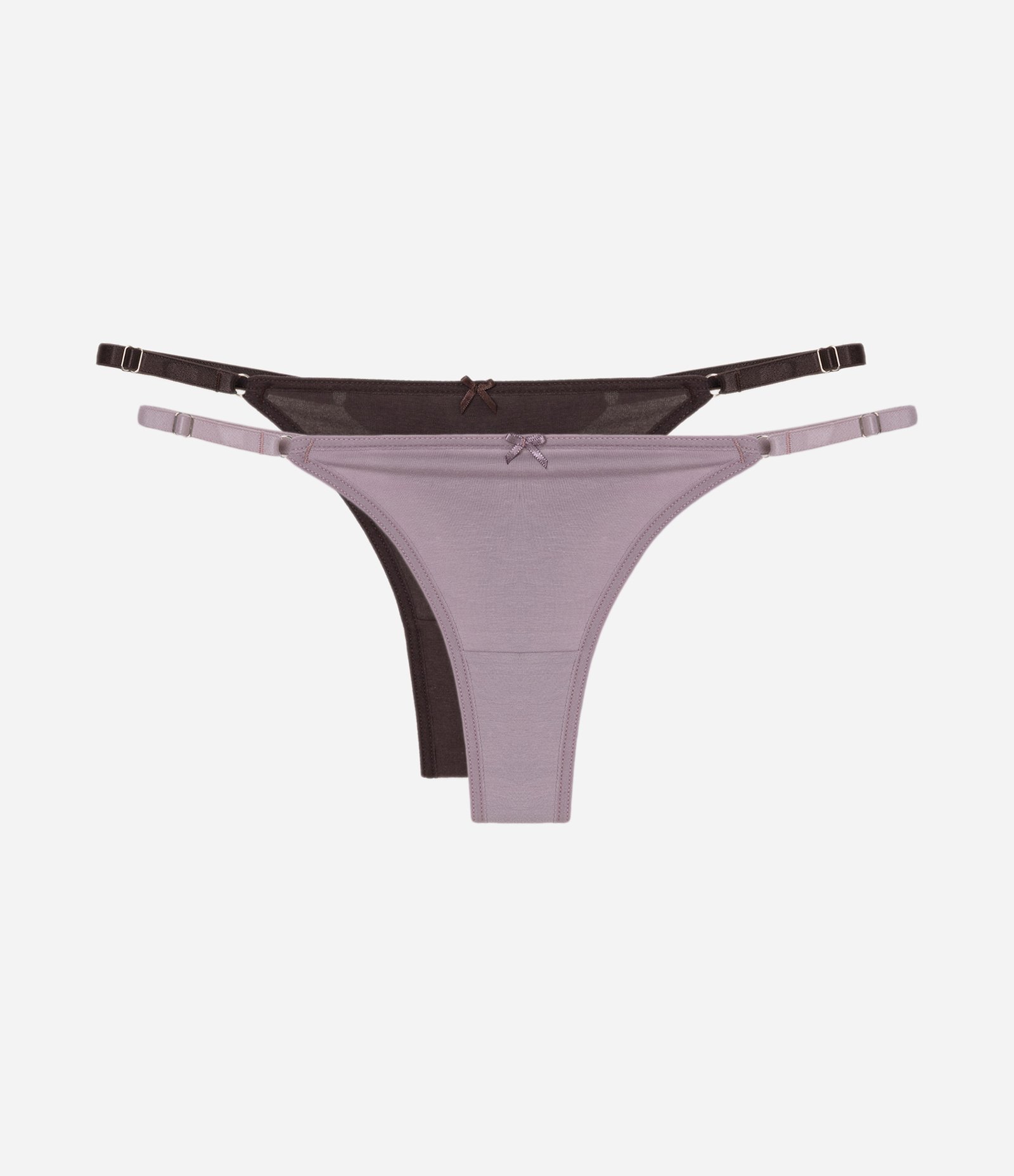 Kit 2 Calcinhas String Fio Duplo em Algodão Multicores 1