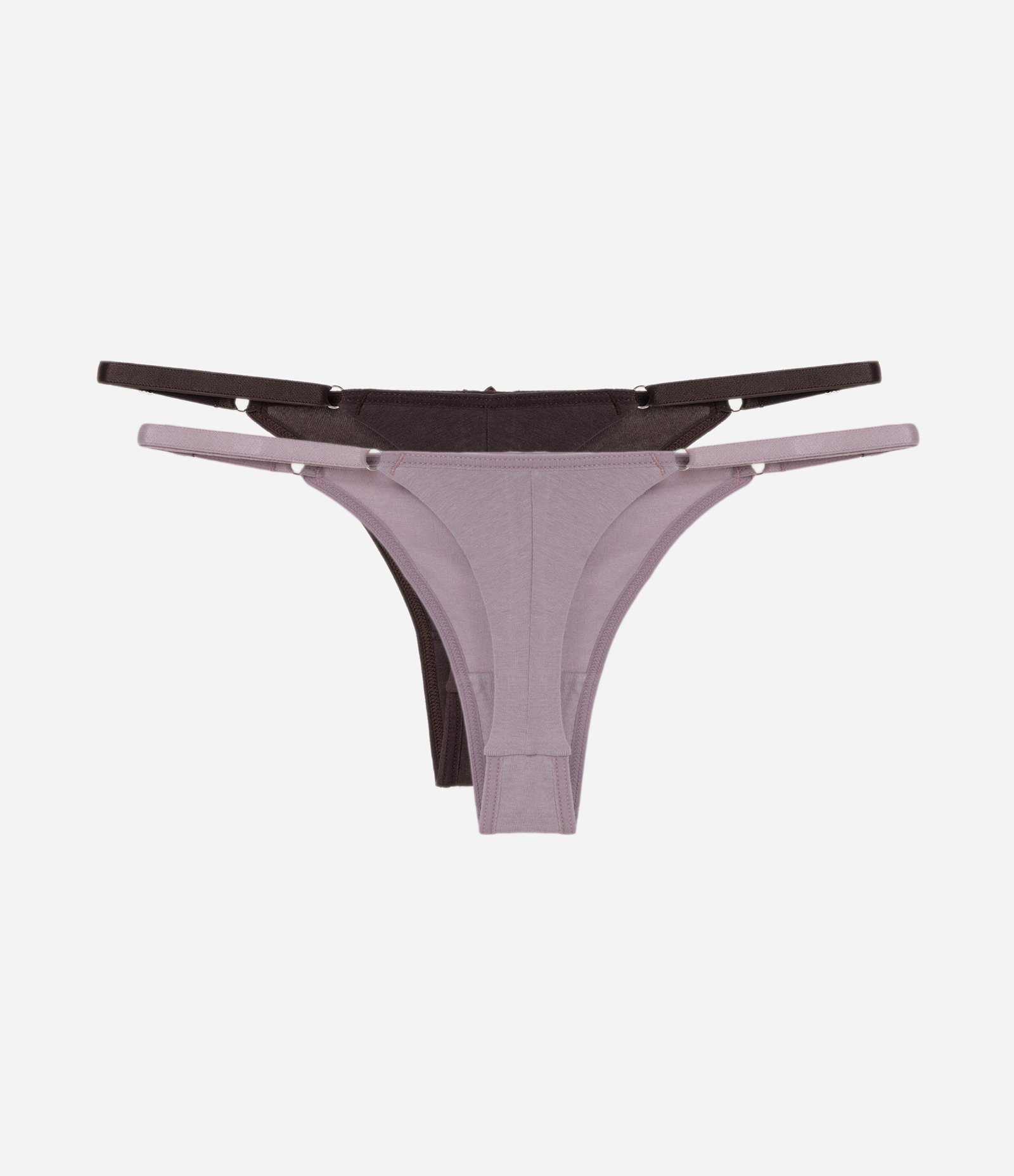 Kit 2 Calcinhas String Fio Duplo em Algodão Multicores 2