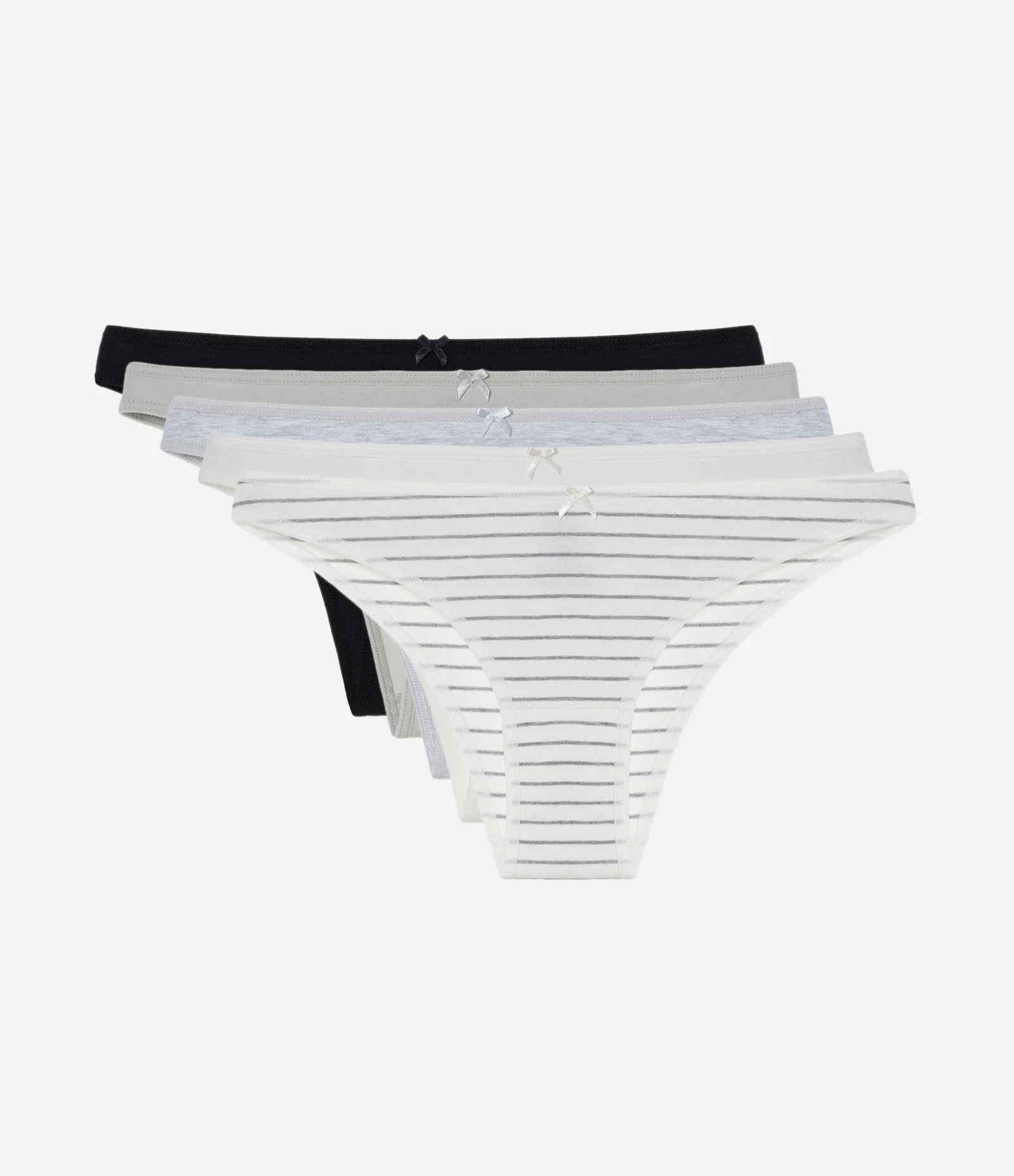 Kit 05 Calcinhas Biquíni em Algodão Multicores 1