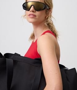 Bolsa Shopper Grande com Múltiplos Bolsos