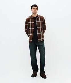 Calça Jeans Reta Lavagem Escura