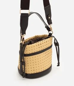 Bolsa Bucket Média com Alça Longa Transversal