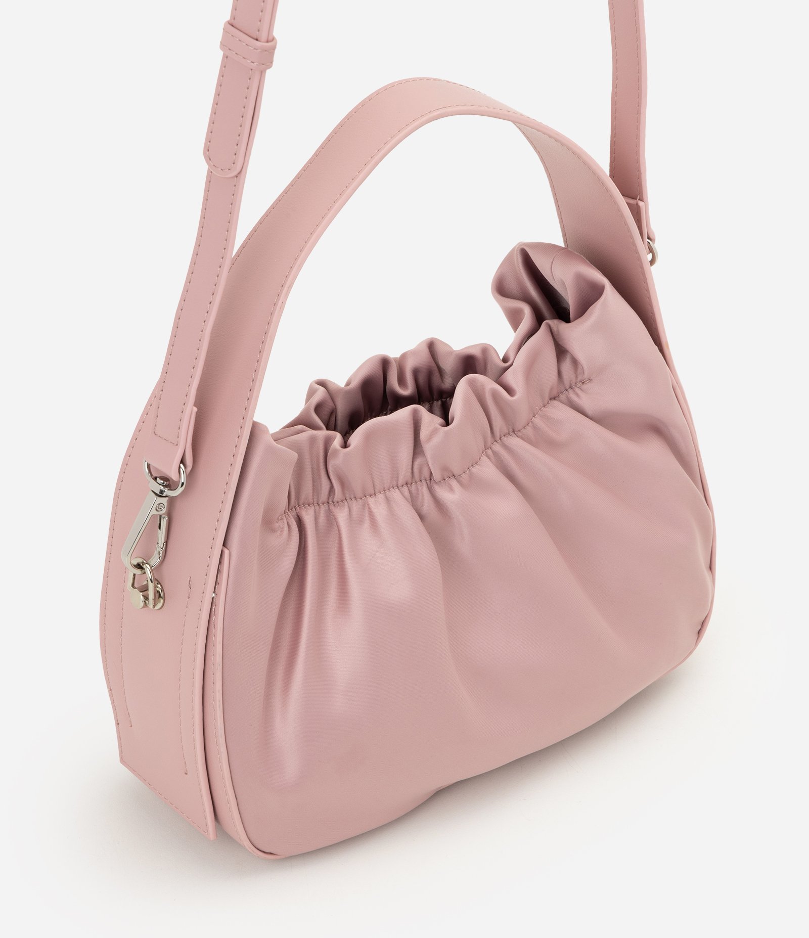 Bolsa Bucket em PU com Fechamento Ajustável e Alça Longa Rosa 2