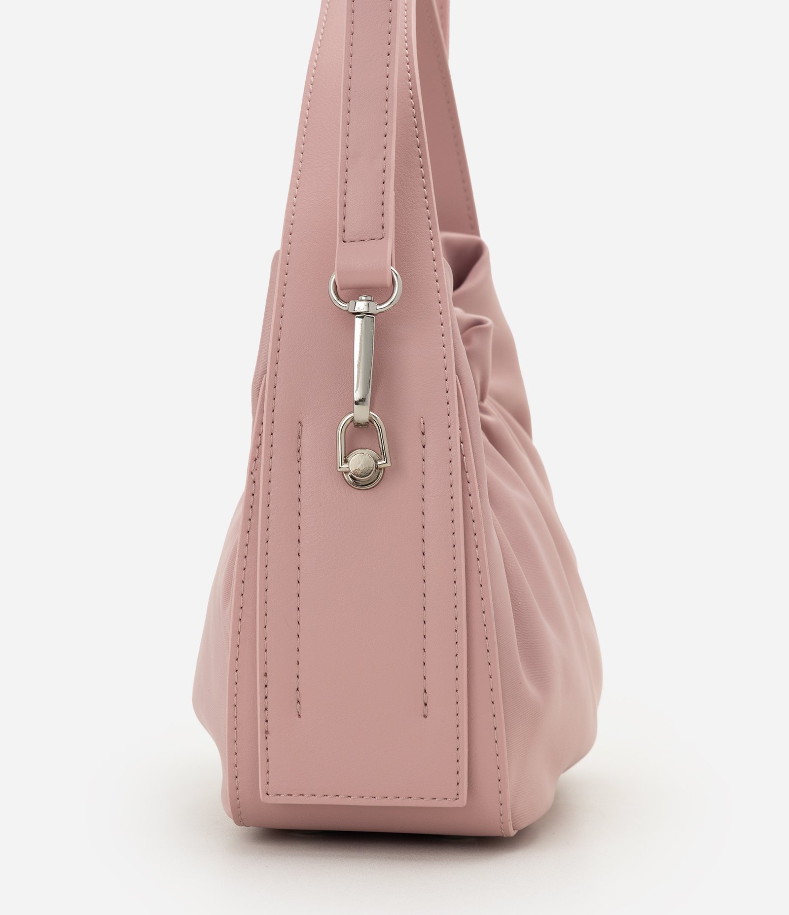 Bolsa Bucket em PU com Fechamento Ajustável e Alça Longa Rosa 3