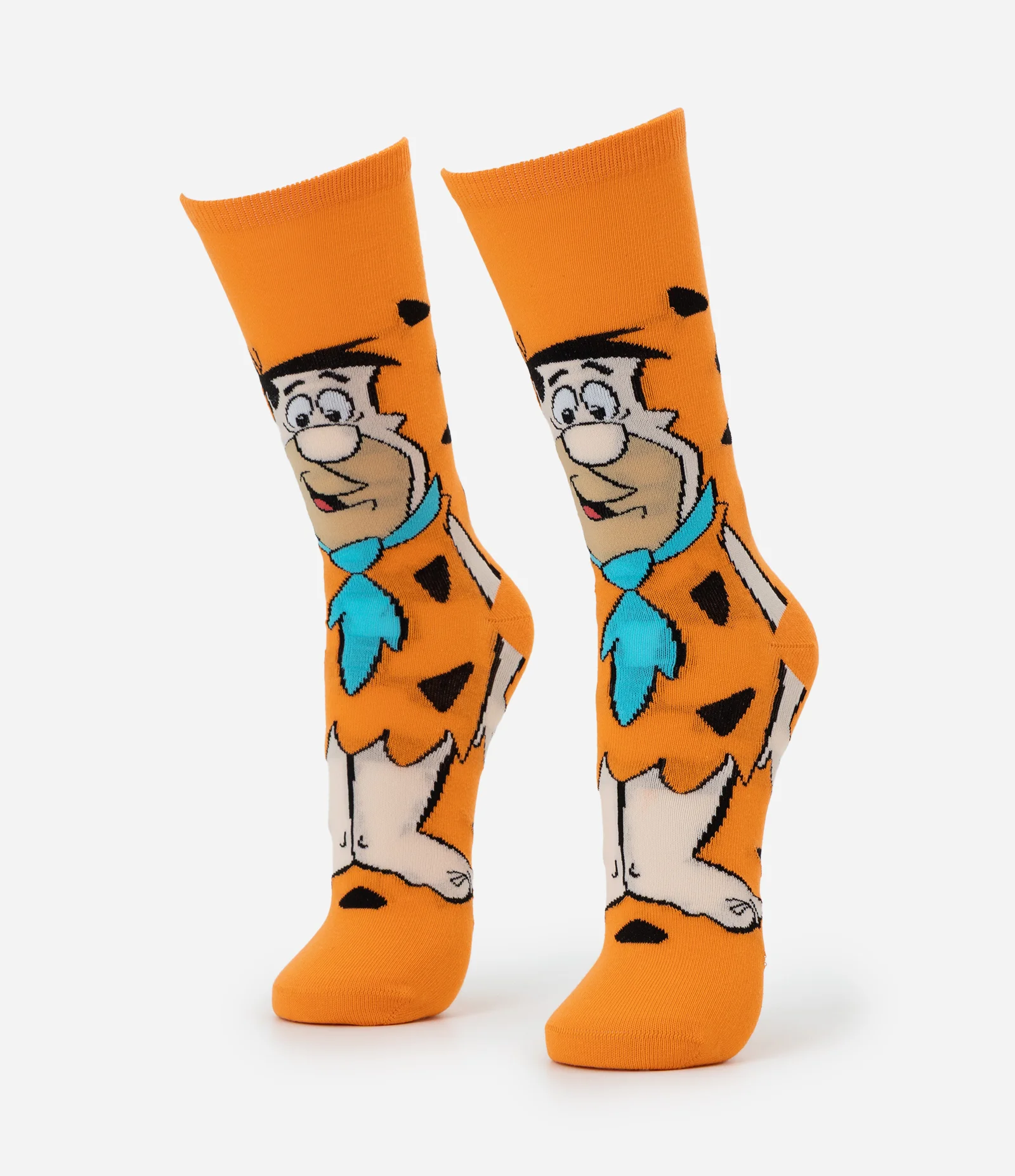 Meia Cano Longo com Estampa dos Flintstones Laranja 1