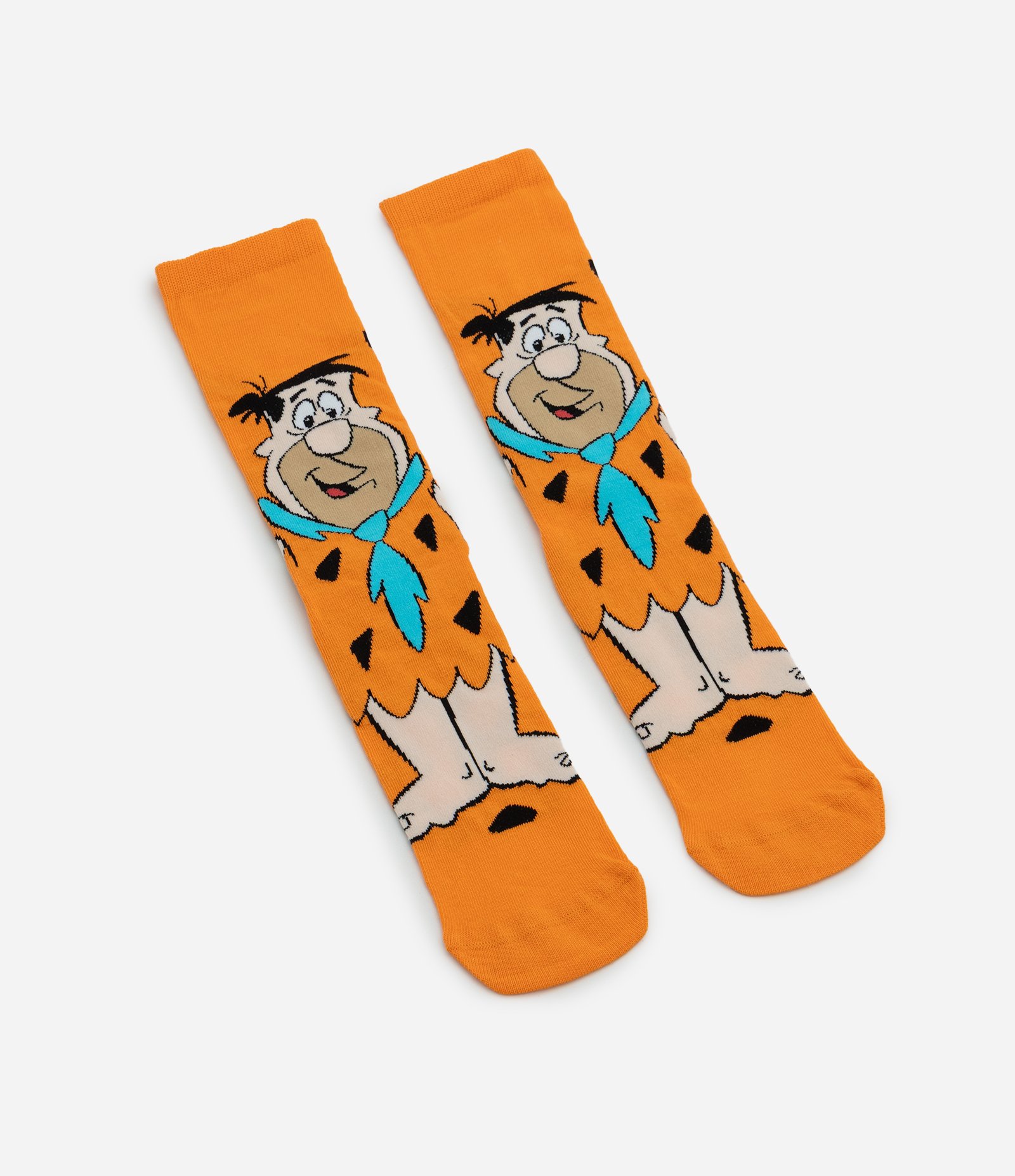 Meia Cano Longo com Estampa dos Flintstones Laranja 4