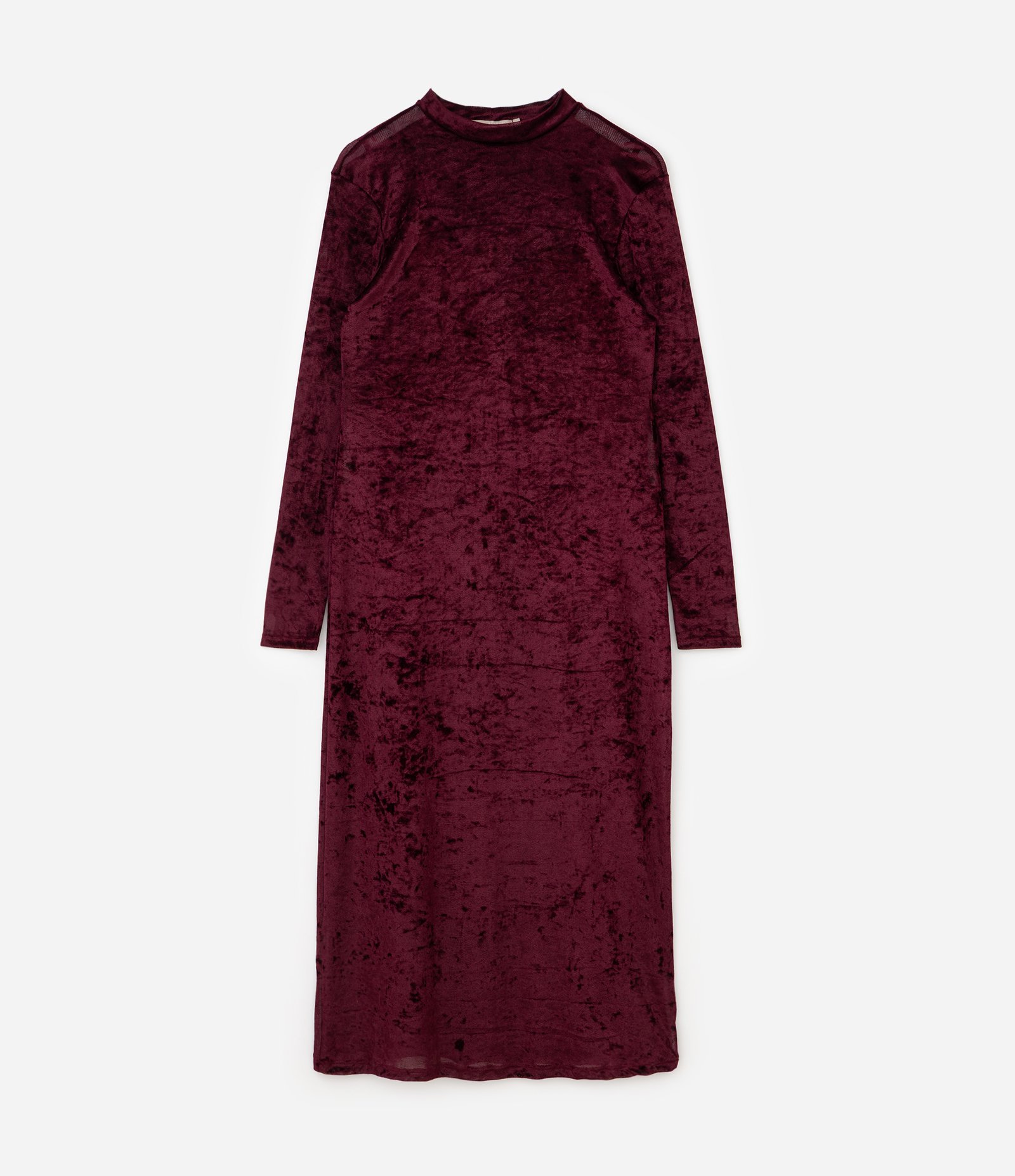 Vestido Midi com Tule e Forro Interno Curve & Plus Size Vinho 1