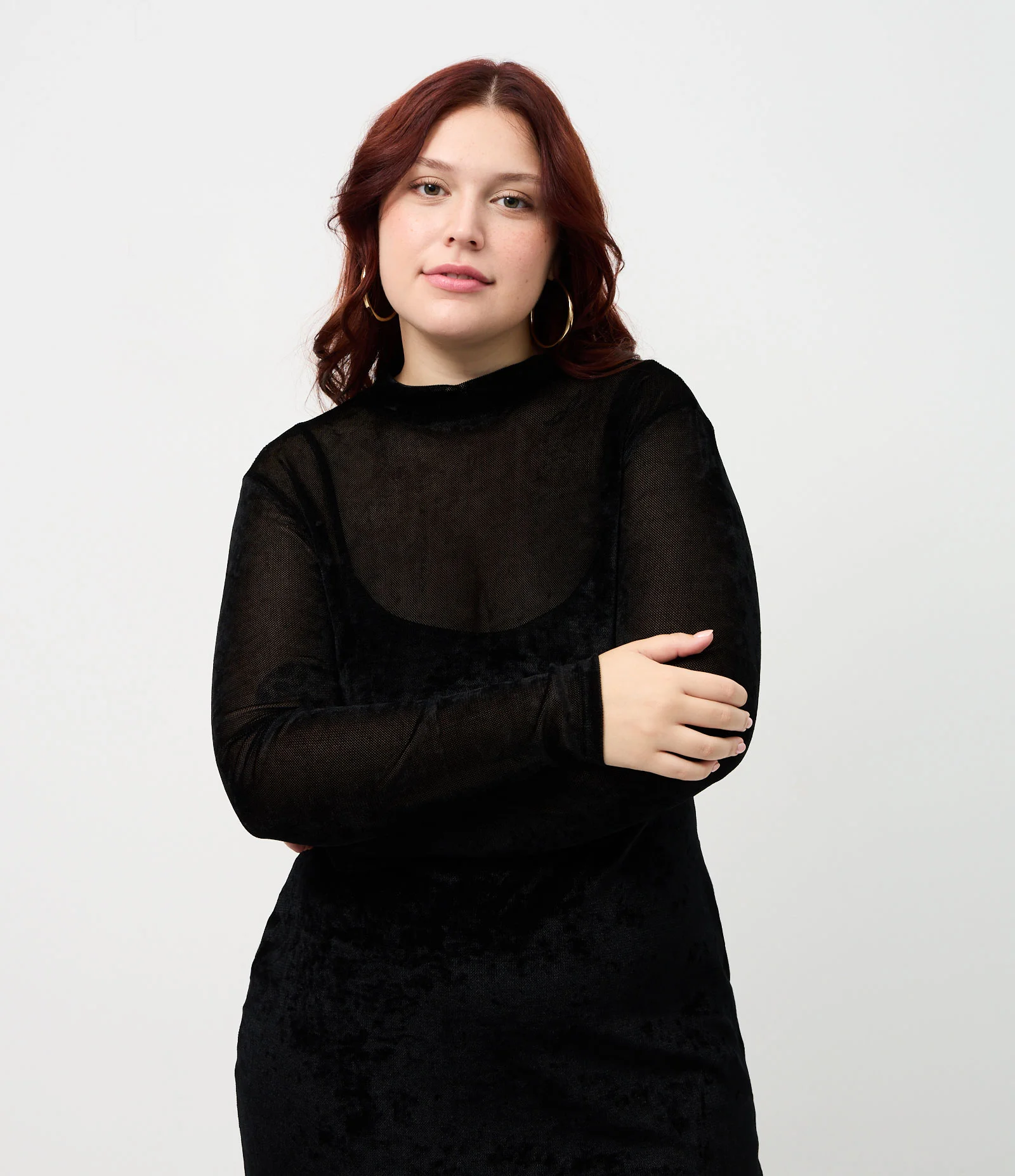 Vestido Midi em Tule com Anágua Curve & Plus Size Preto 2