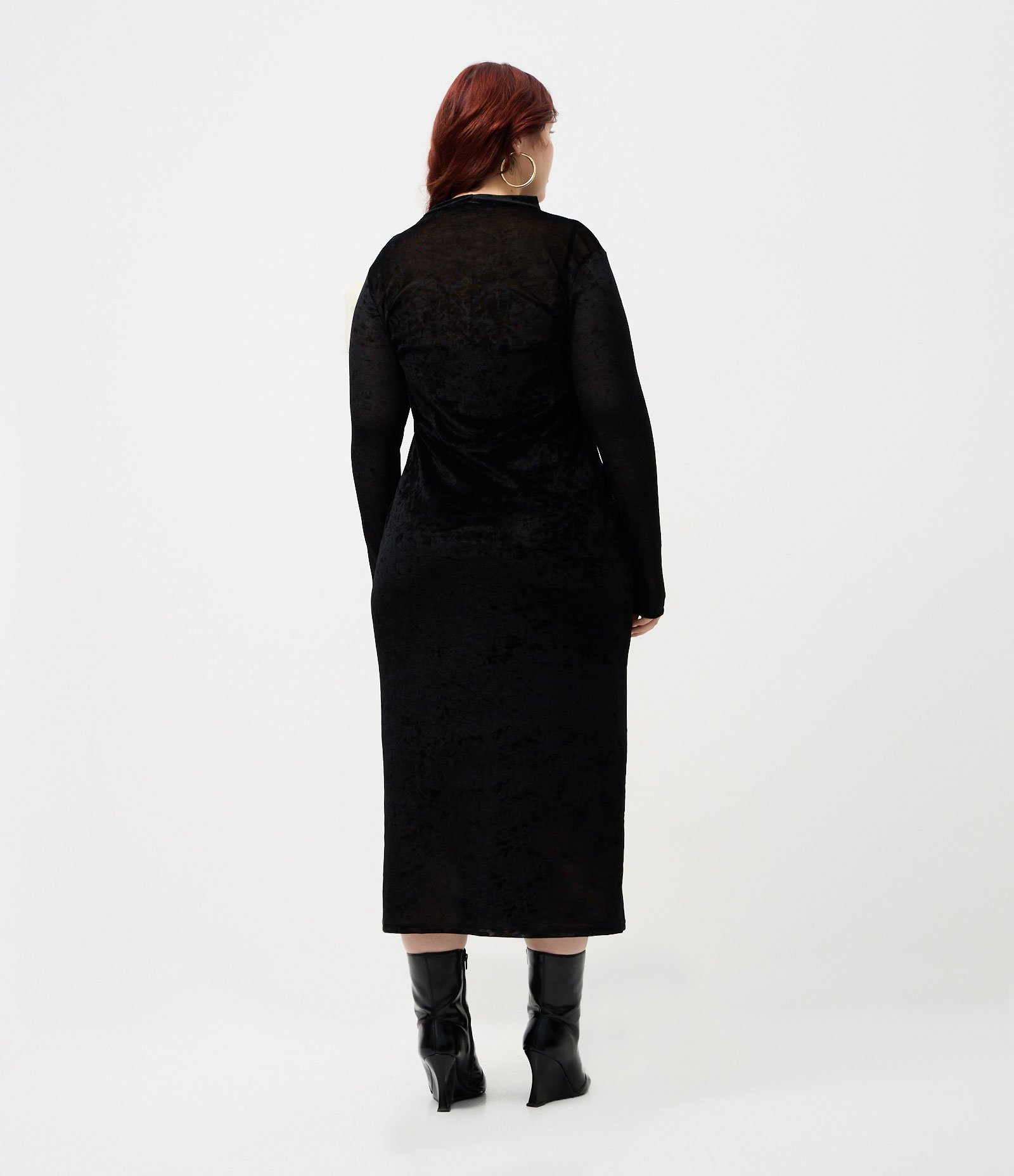 Vestido Midi em Tule com Anágua Curve & Plus Size Preto 4